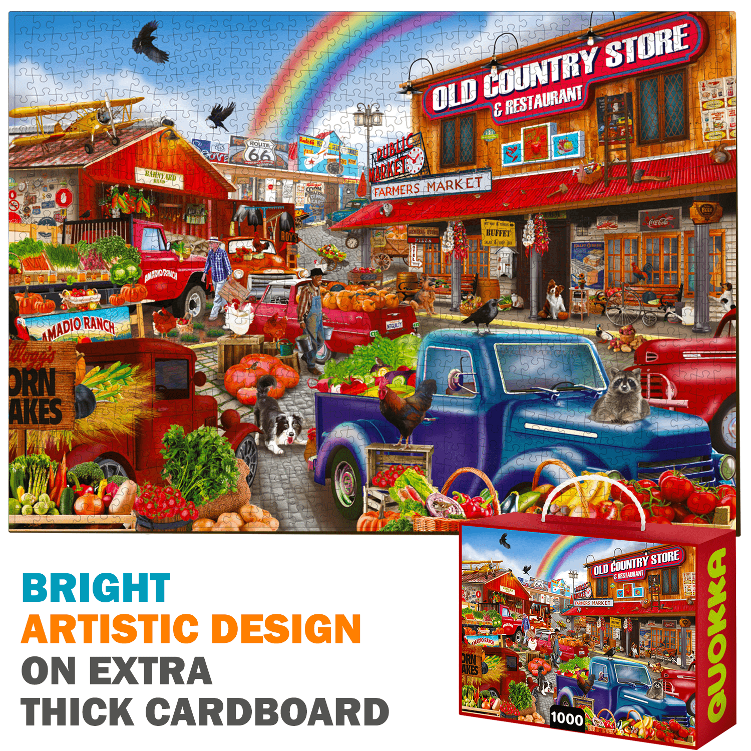 1000 Piece Unique Jigsaw Puzzle for Adults with Market