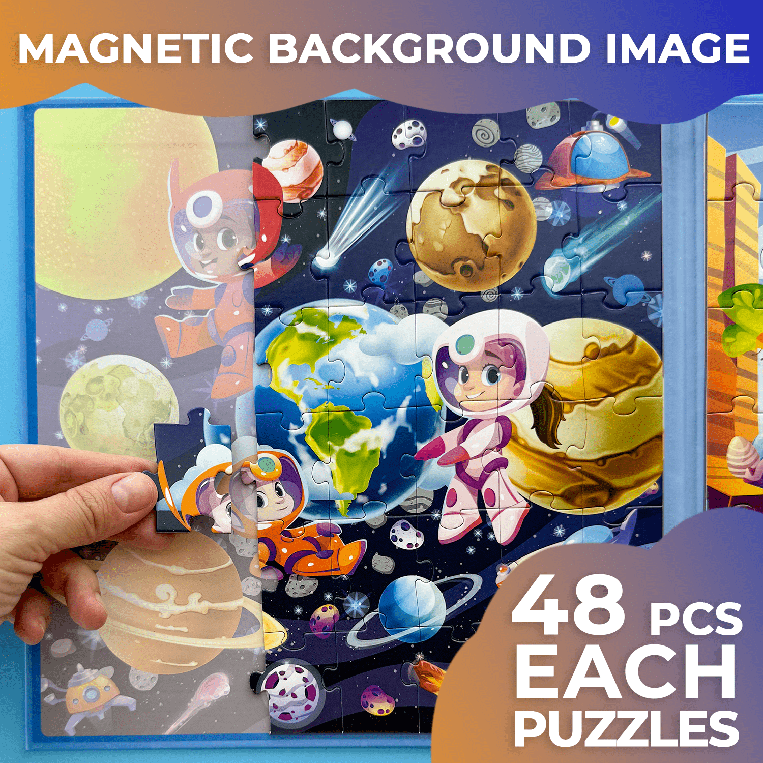 Magnetic Puzzles Space & Dino