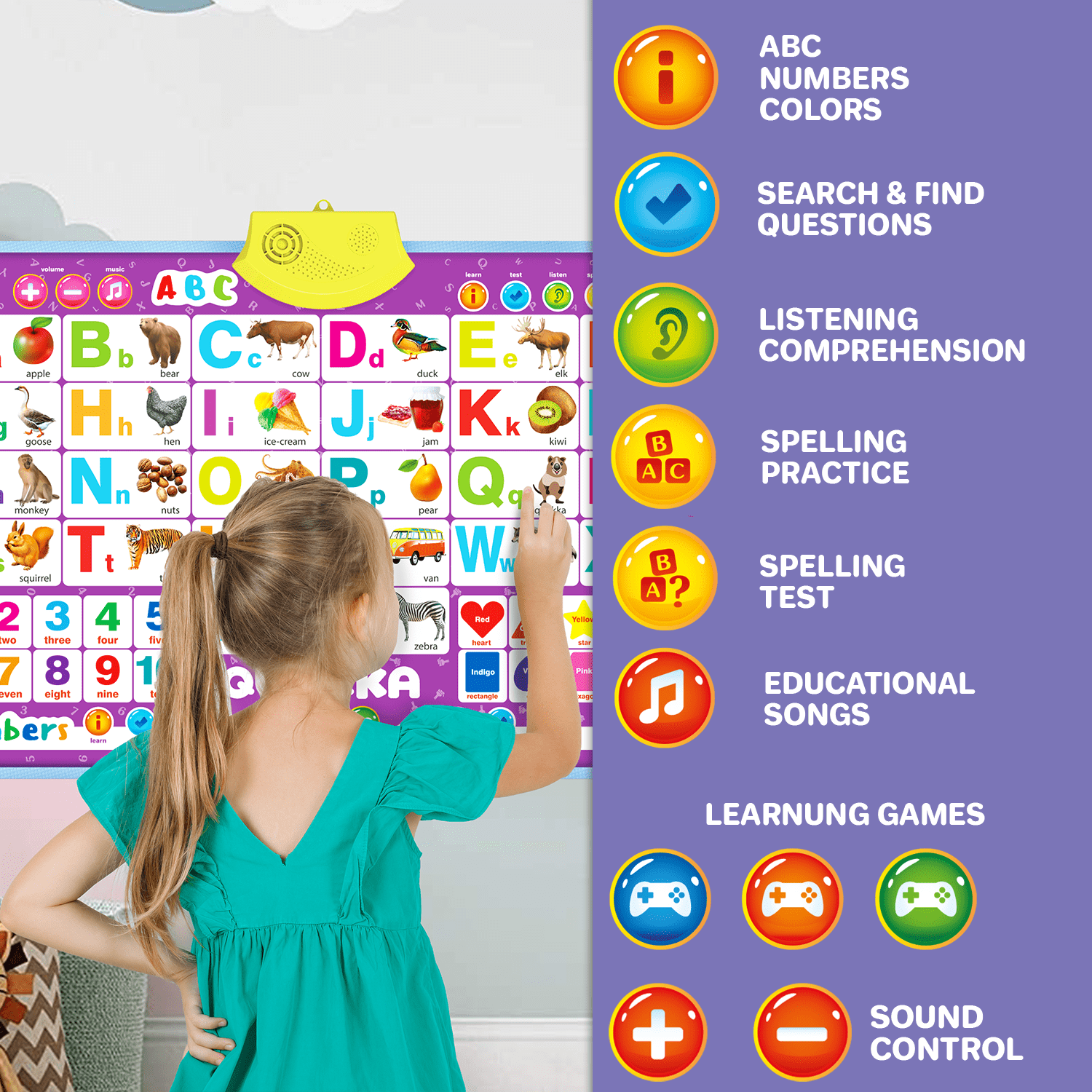 Alphabet Poster Preschool Learning Toy