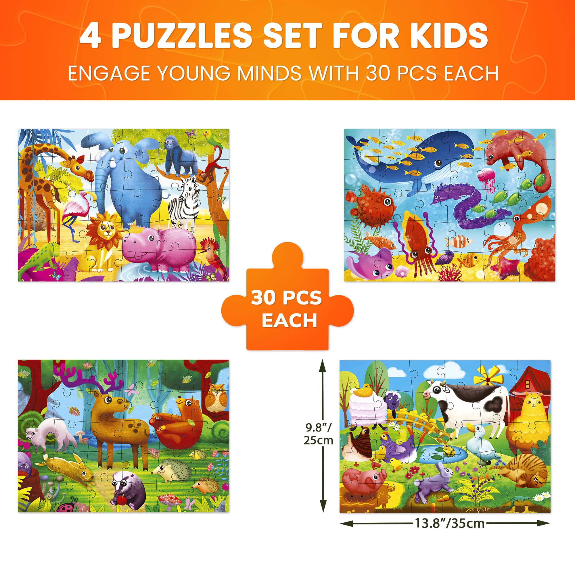 Dinosaur & Animals Learning Jigsaw Puzzles