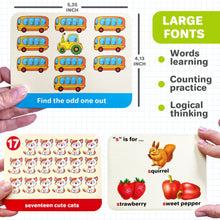 Load image into Gallery viewer, 120 Learning Flash Cards for Toddlers | ABC, Numbers, Colors, Fruits, Cars &amp; Body

