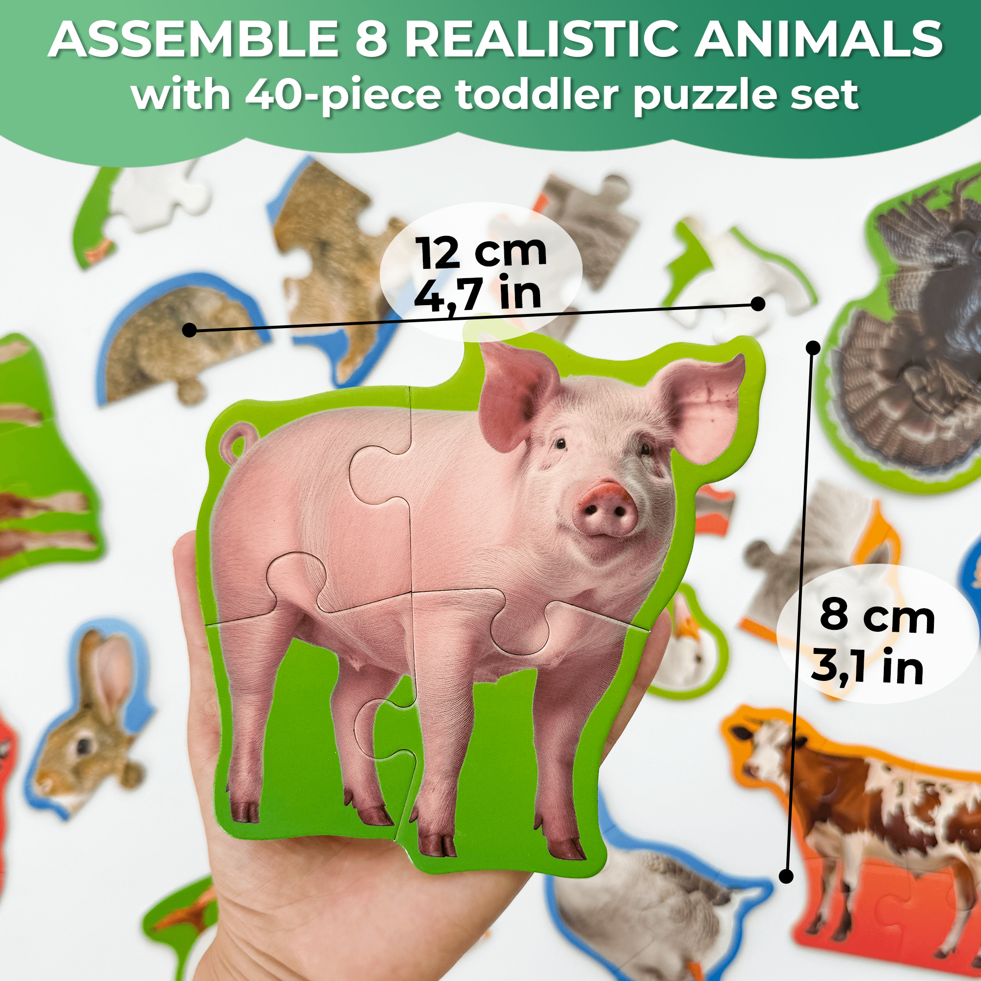 40 Piece Farm Animals Gift Learning Toy for Children 