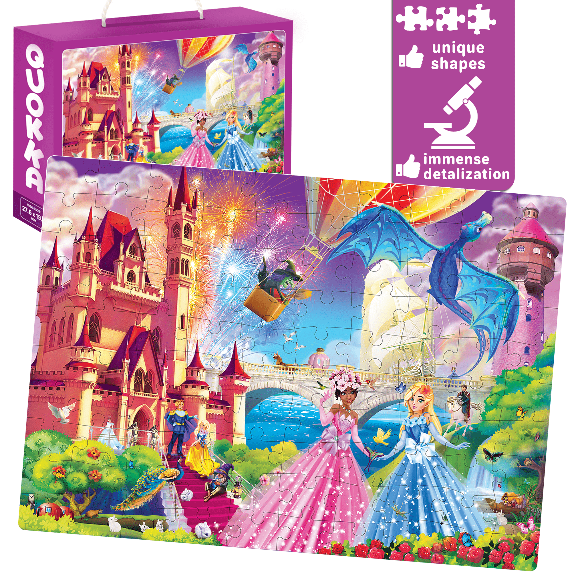 100 Piece Floor Jigsaw Puzzles for Kids Princess