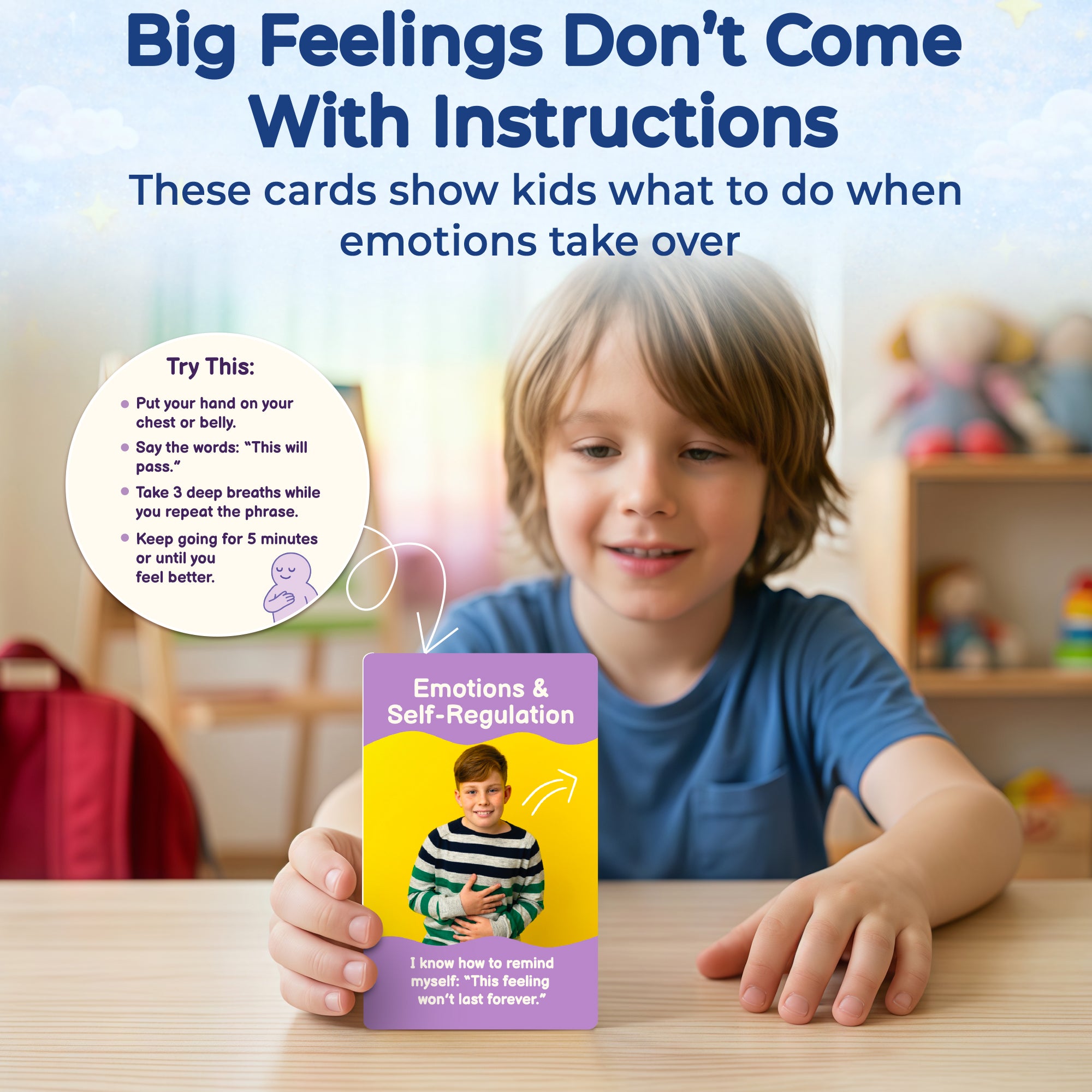 Emotional Regulation Cards for Kids – ADHD Focus & Calm Deck