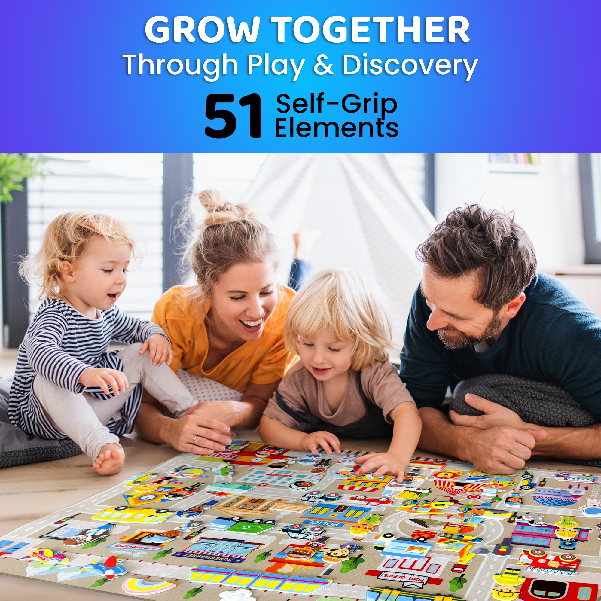 Felt Board City for Kids | Educational Flannel Toy