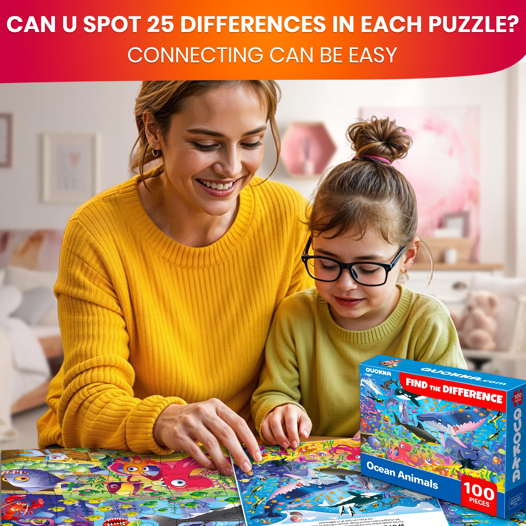 100 Pcs Search and Find Puzzles for Kids - Ocean, Insects & Forest