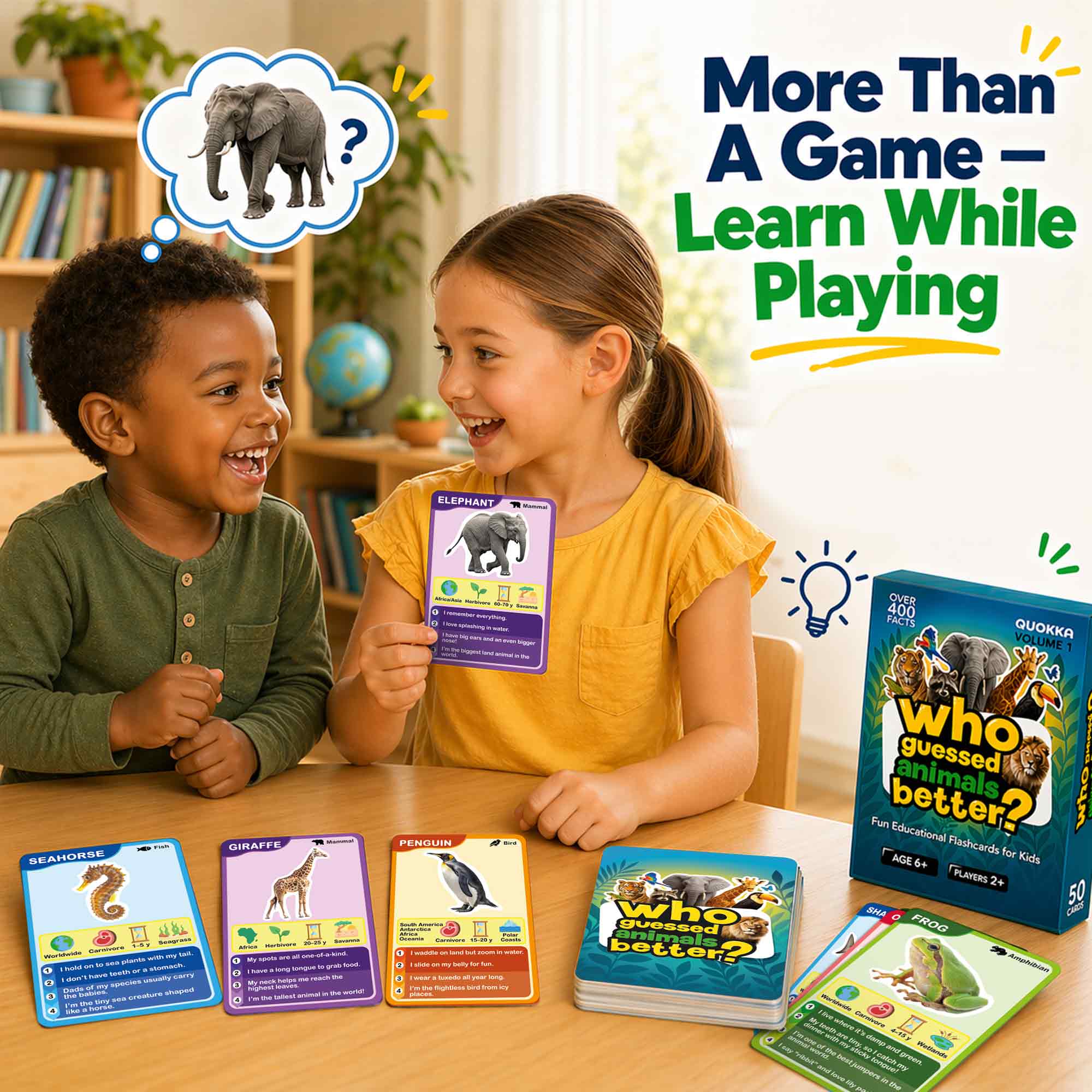 Educational Game for Kids - Who Guess It Better: Animals Volume 1