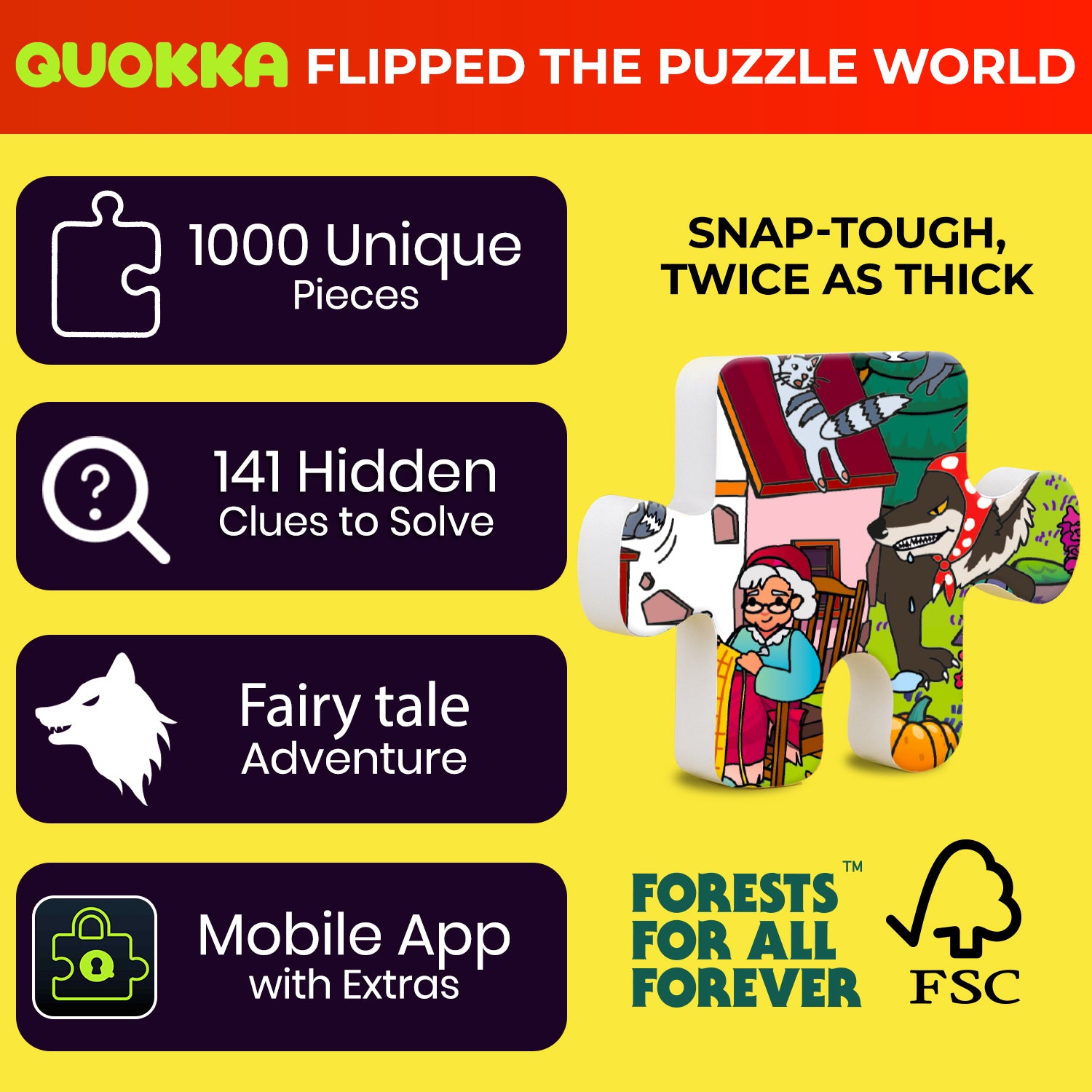 1000 Pcs Puzzle for Adults with Hidden Tasks | Red Riding Hood