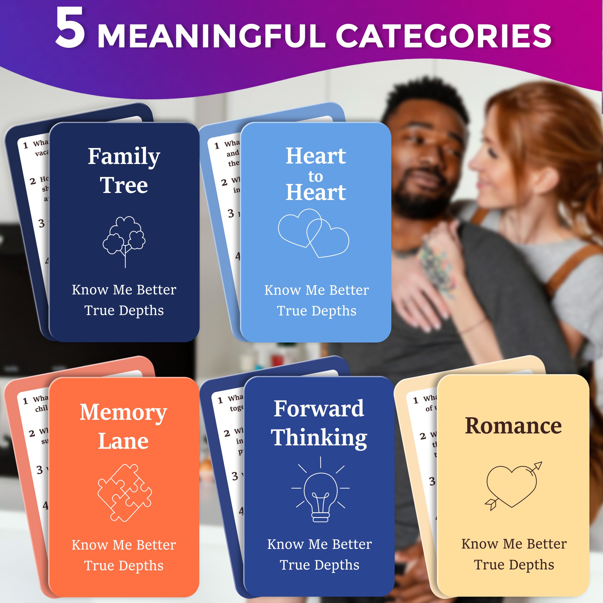 Couples Card Game True Depths – Deep Conversation Starter