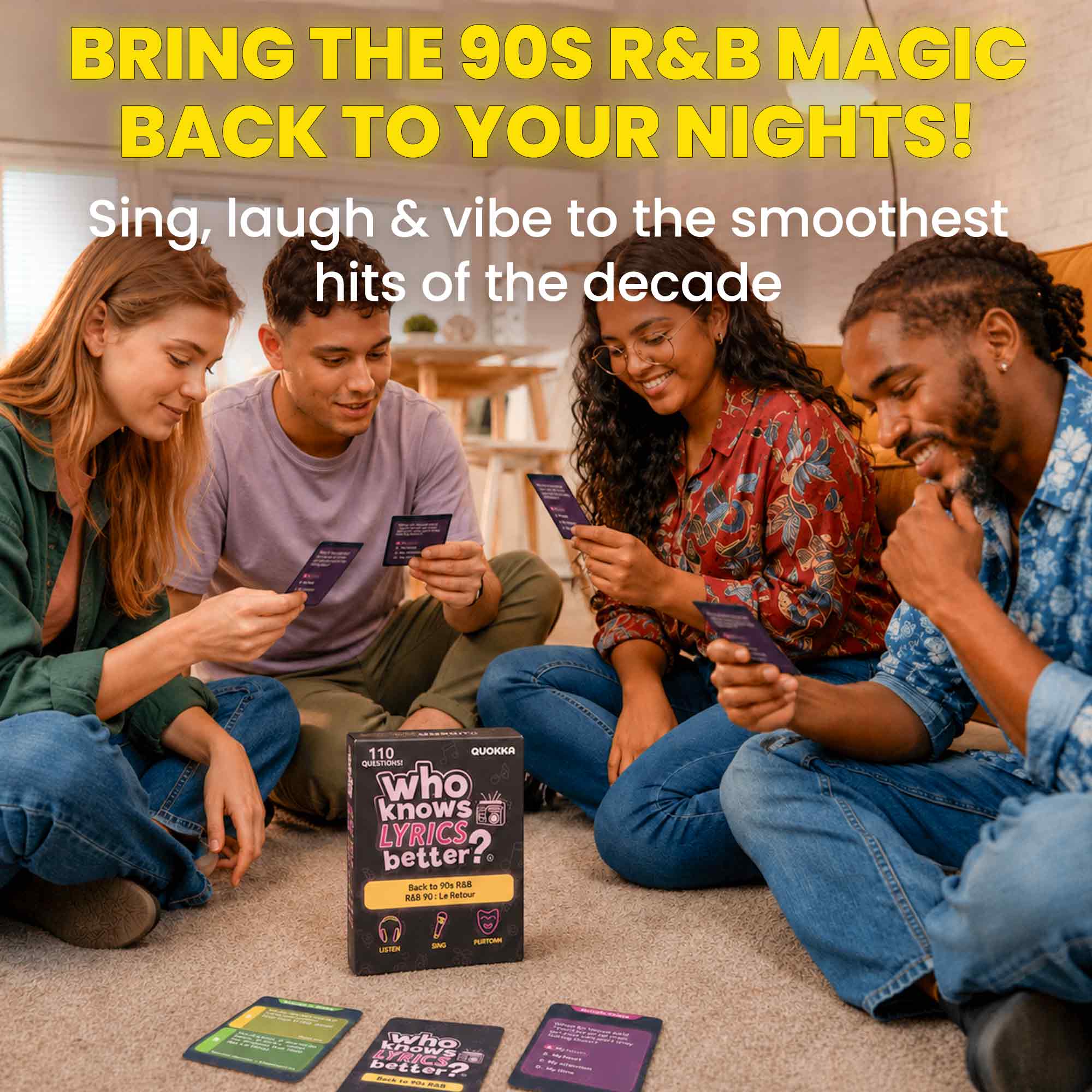 Card Game Who Knows Lyrics Better? 110 Questions Back to 90s R&B