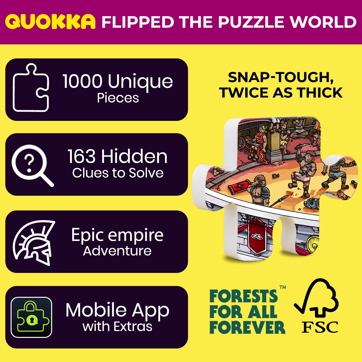 1000 Pcs Puzzle for Adults with Hidden Tasks | Roman Empire