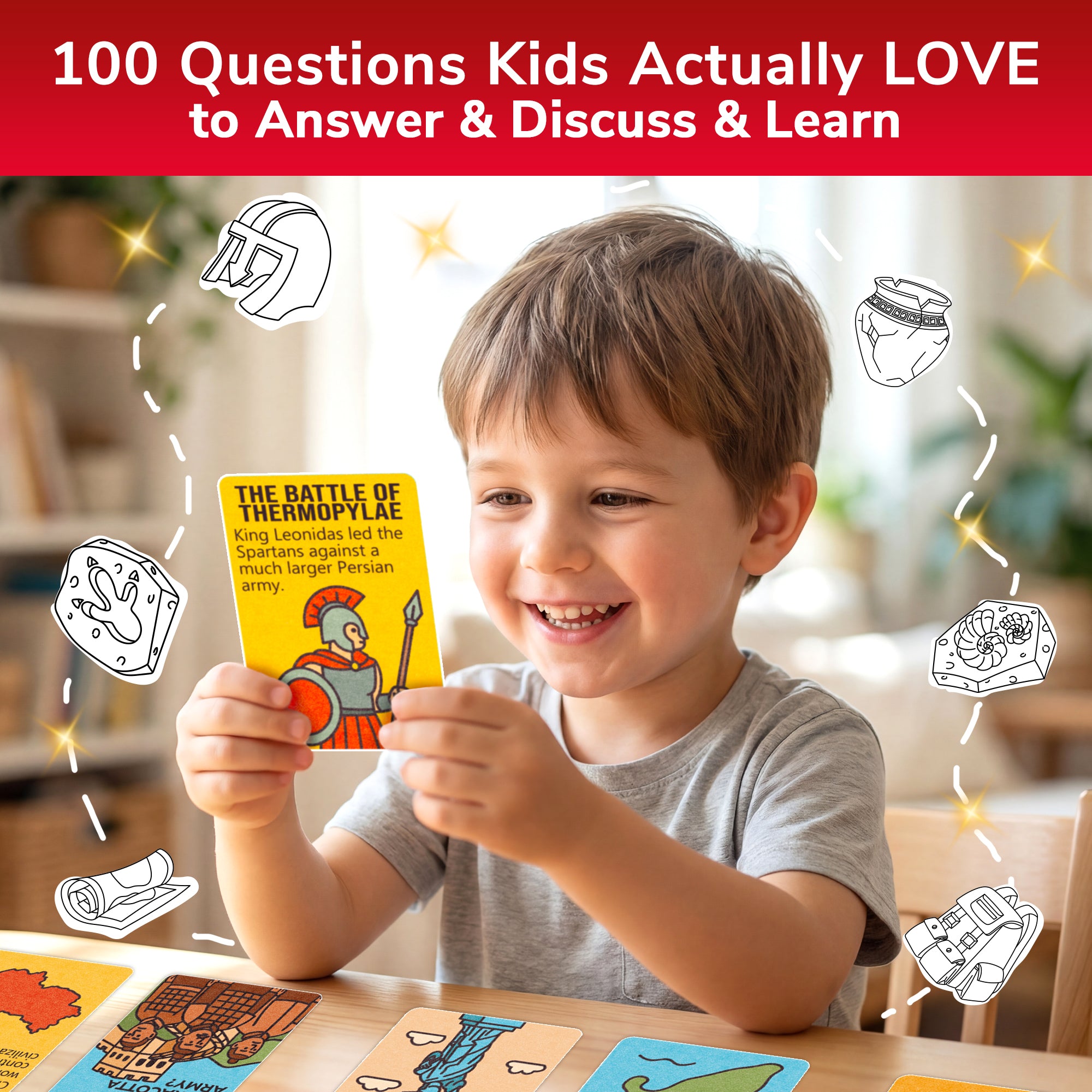 Trivia Card Game for Kids – History Facts & World History