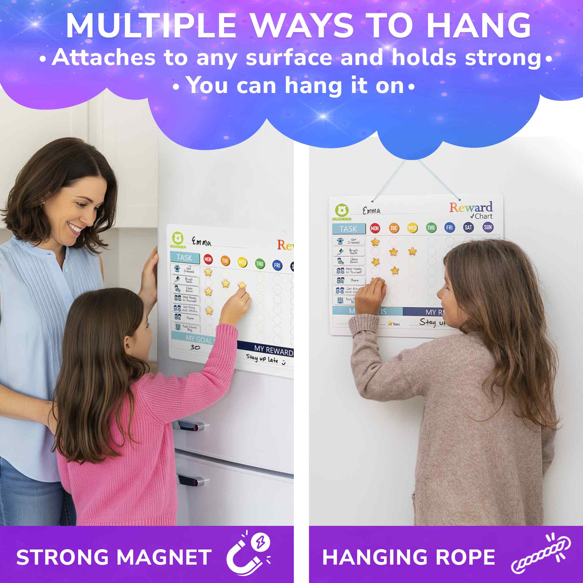 Chart to Finish Behavior Magnetic Wall Chart Poster
