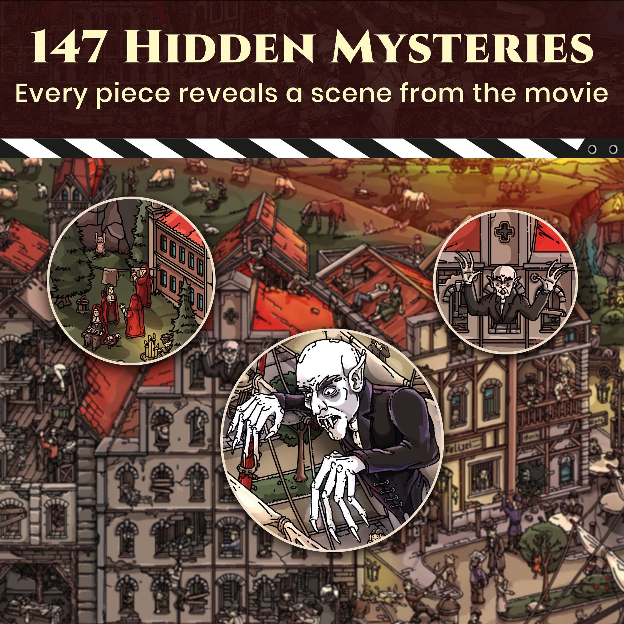 1000 Pcs Puzzle for Adults with Hidden Tasks | Nosferatu 1922