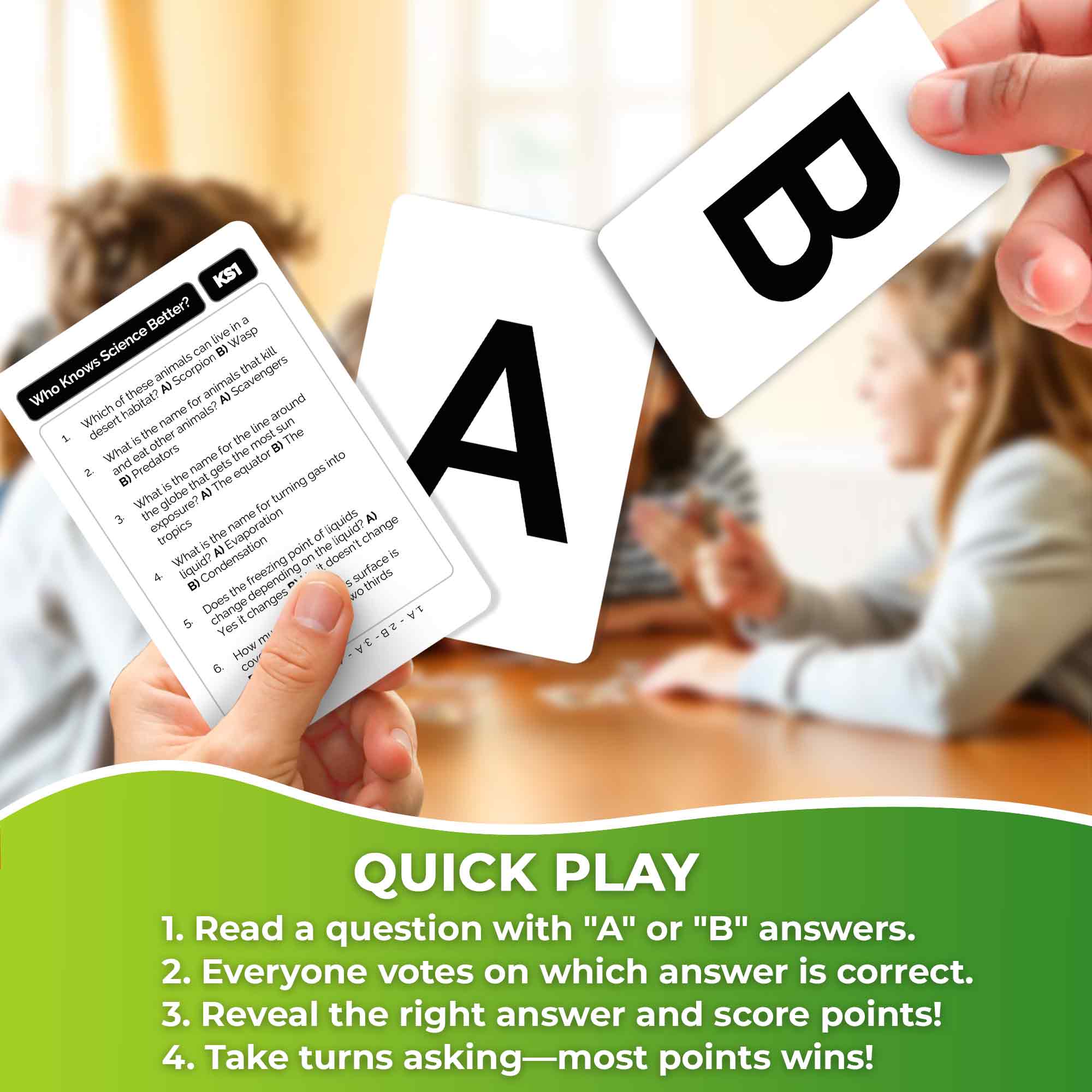 Trivia Game Who Knows Science Better? for Kids & Family