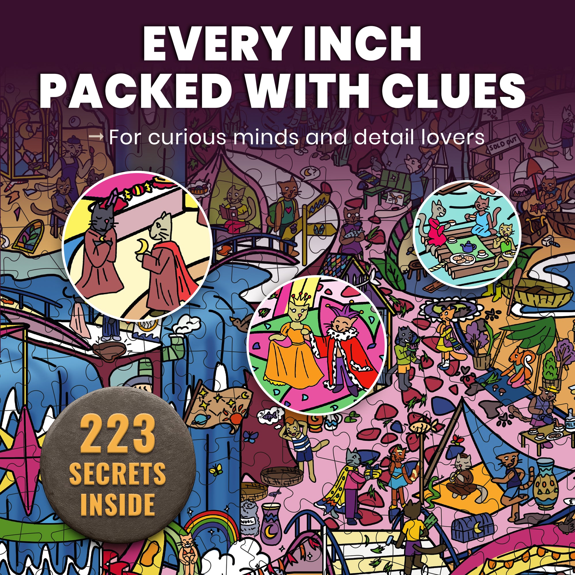 1000 Pcs Puzzle for Adults with Hidden Tasks | Blush Lotus Kingdom