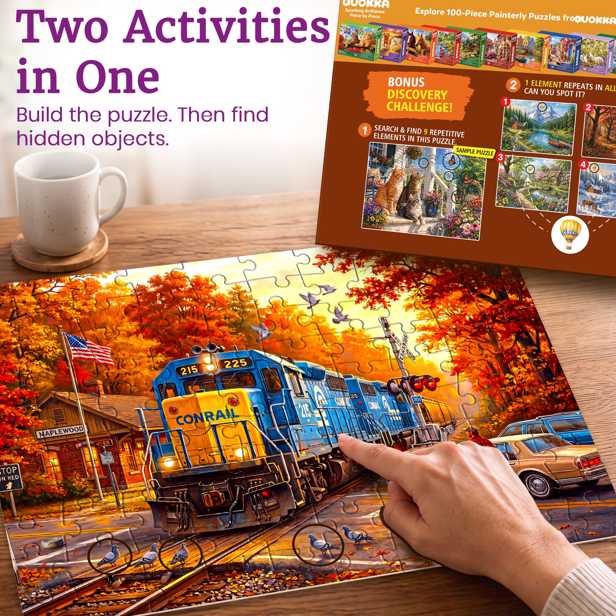 100 Pcs Search & Find Dementia Puzzles for Elderly - Retro