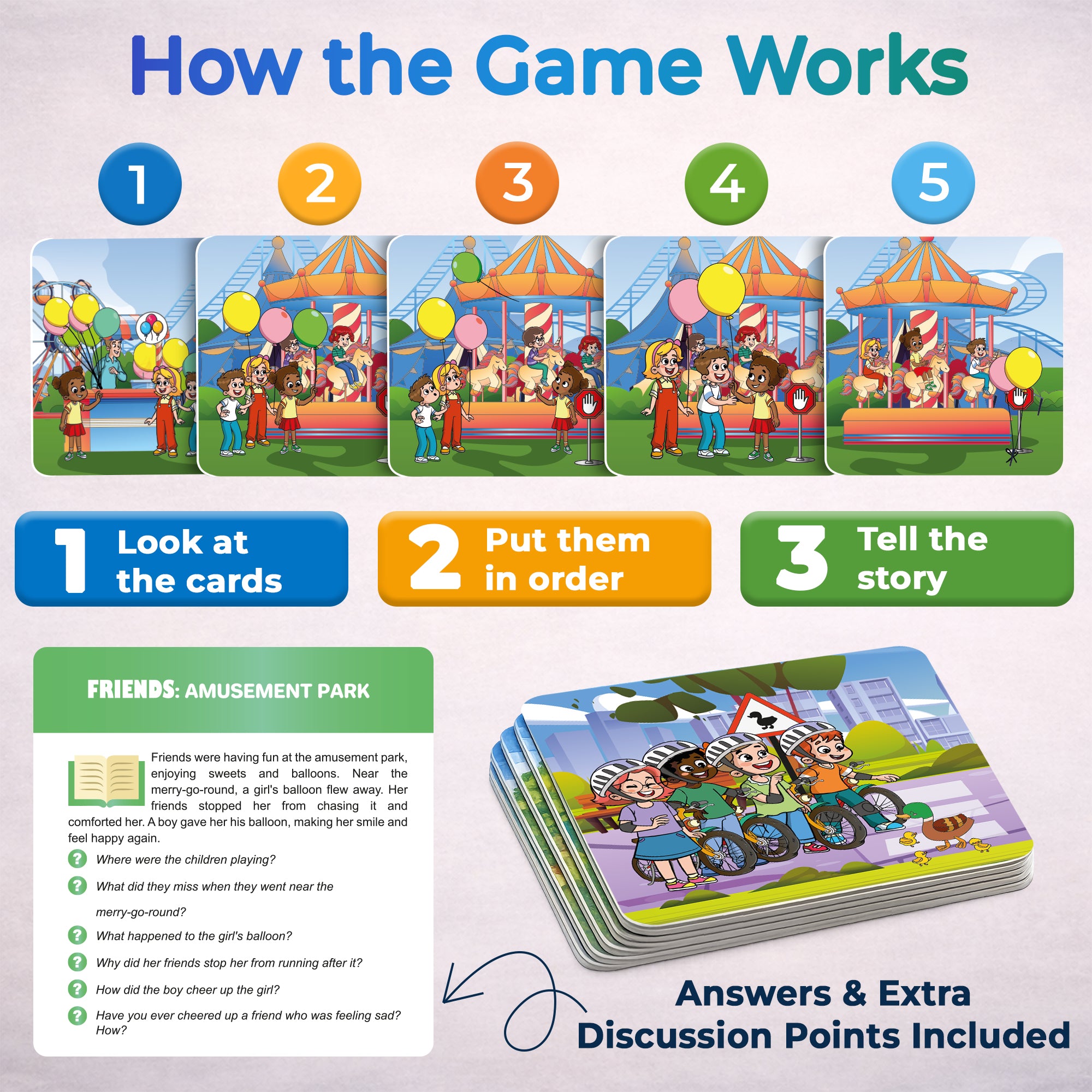 150 Story Sequence Cards for Toddlers | Autism Learning Toys