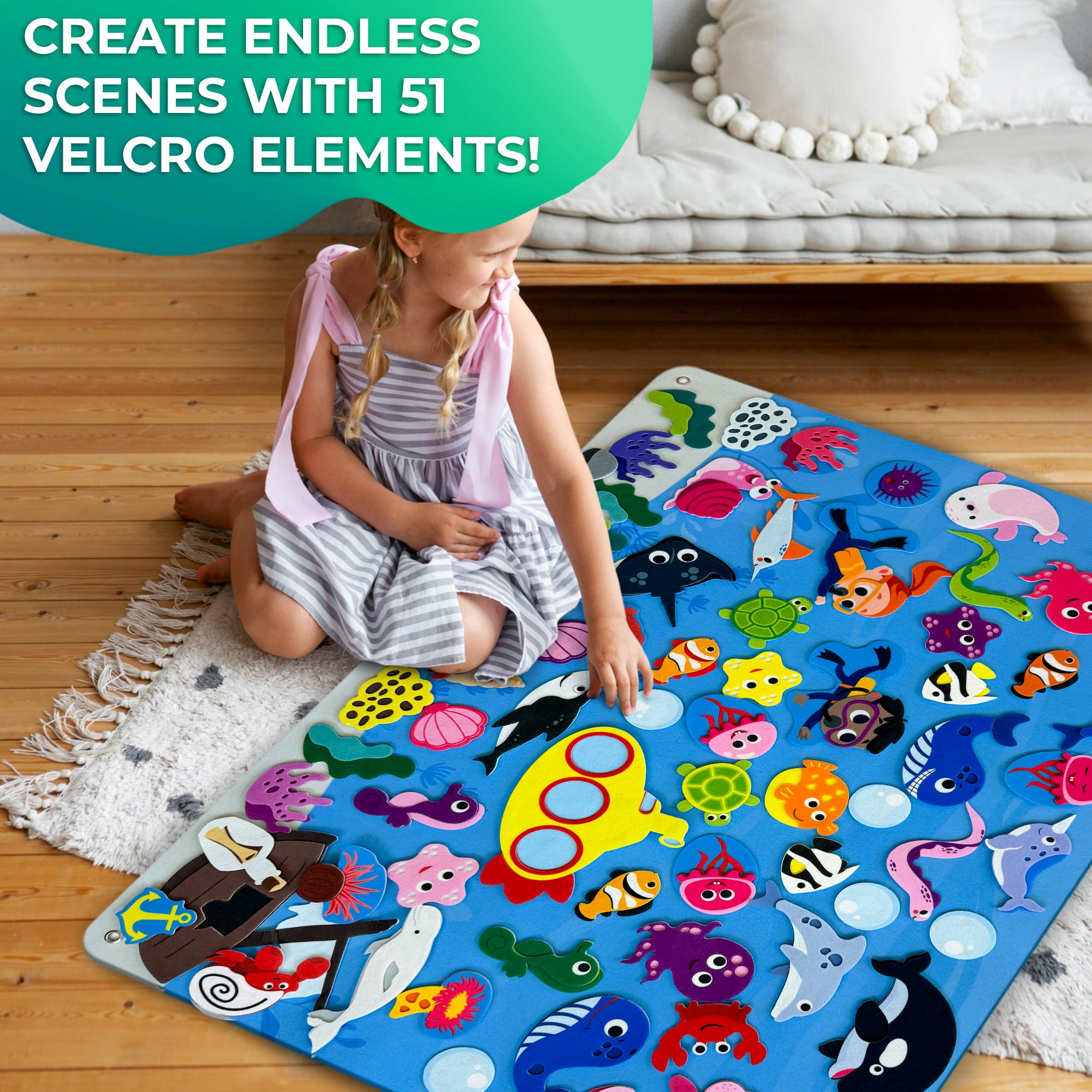 Felt Board Ocean for Kids | Educational Flannel Toy