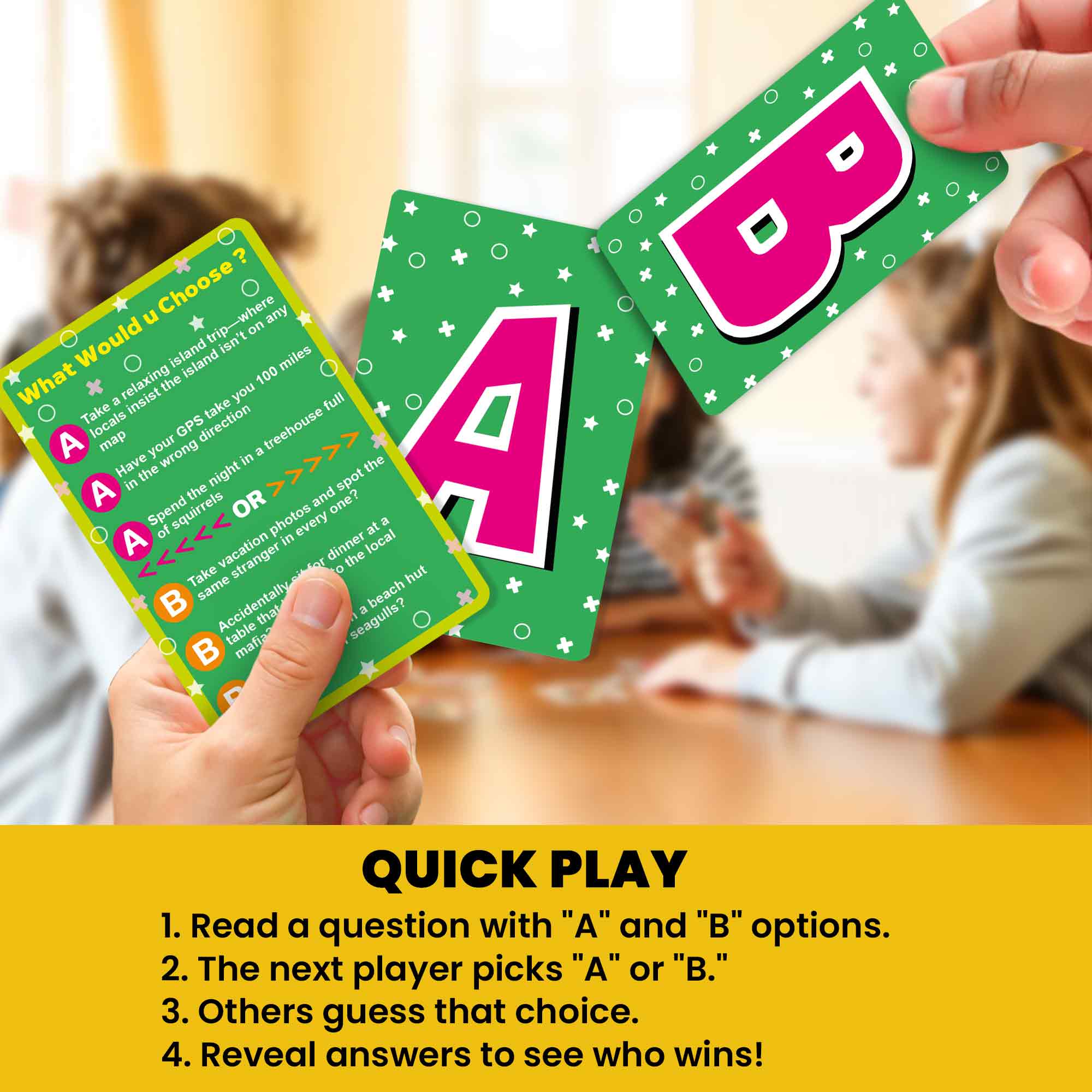 Card Game What Would You Choose? Getaways for Kids & Family
