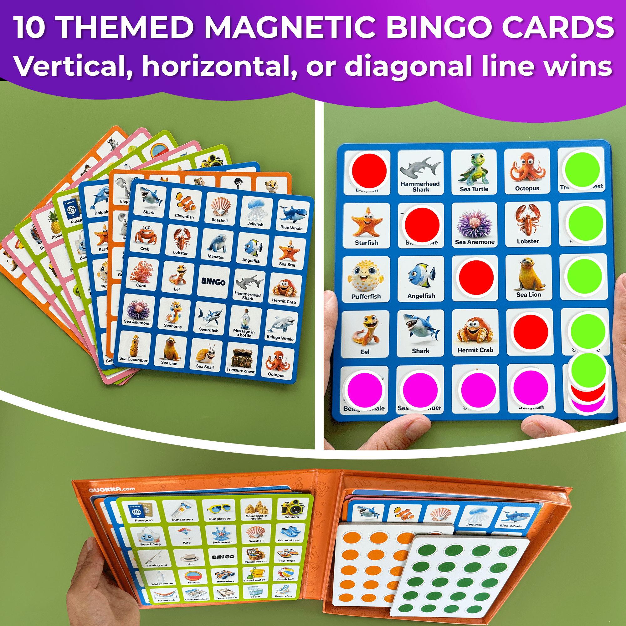 Bundle Set of 2 Magnet Travel Game | Hangman, Bingo