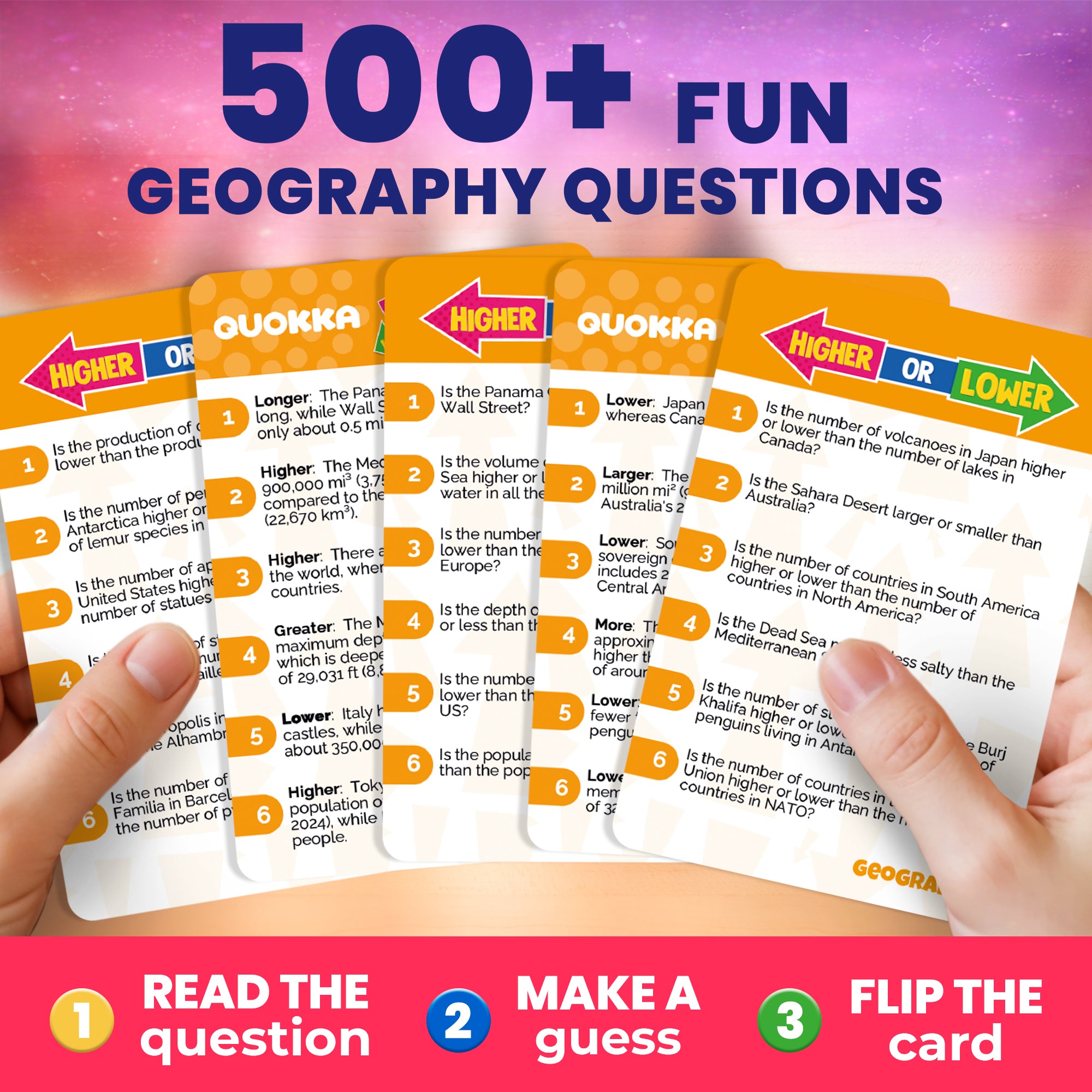 Higher or Lower Geography Family Board Game