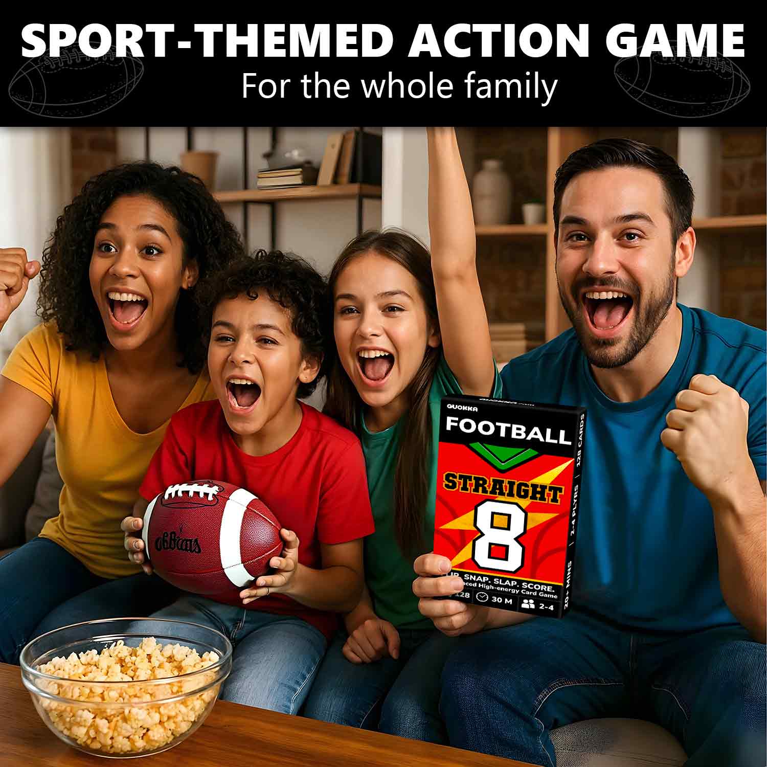 Fast-Paced Football Card Game for Kids & Adults