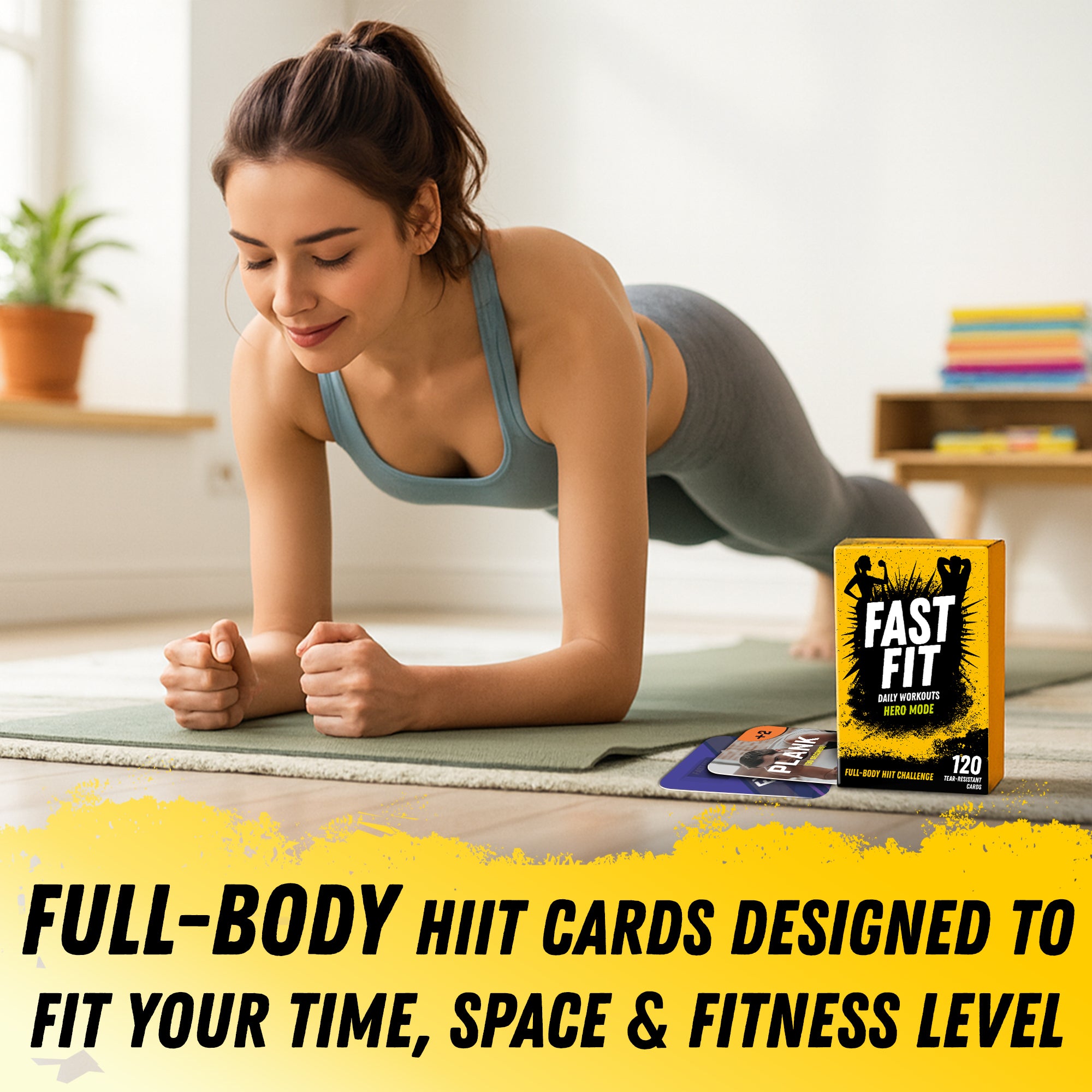 Fast Fit Hero Mode Workout Cards – 120 Fitness Deck for Full Body