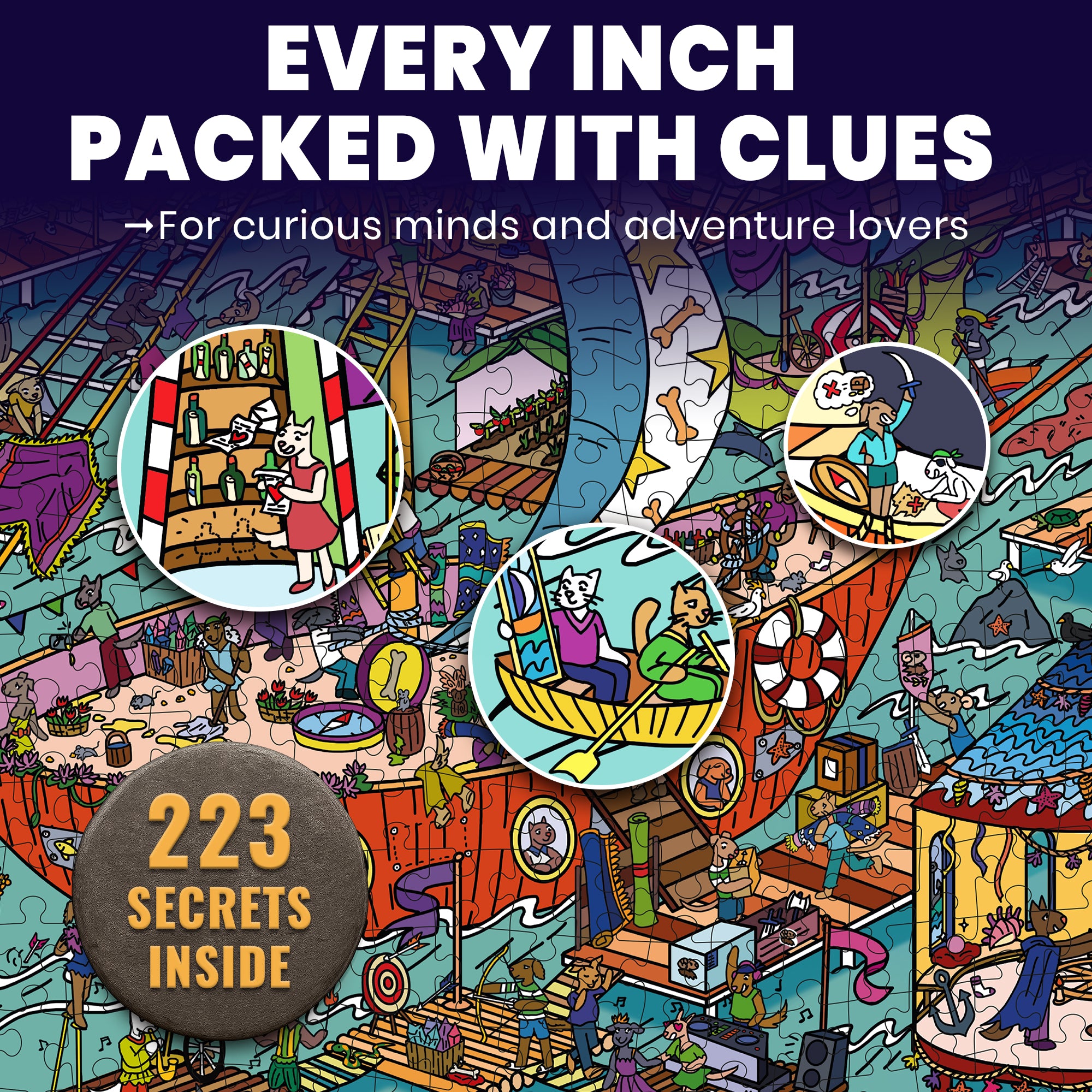 QUOKKA 1000 Pcs Puzzle for Adults with Hidden Tasks | Furfloat Kingdom