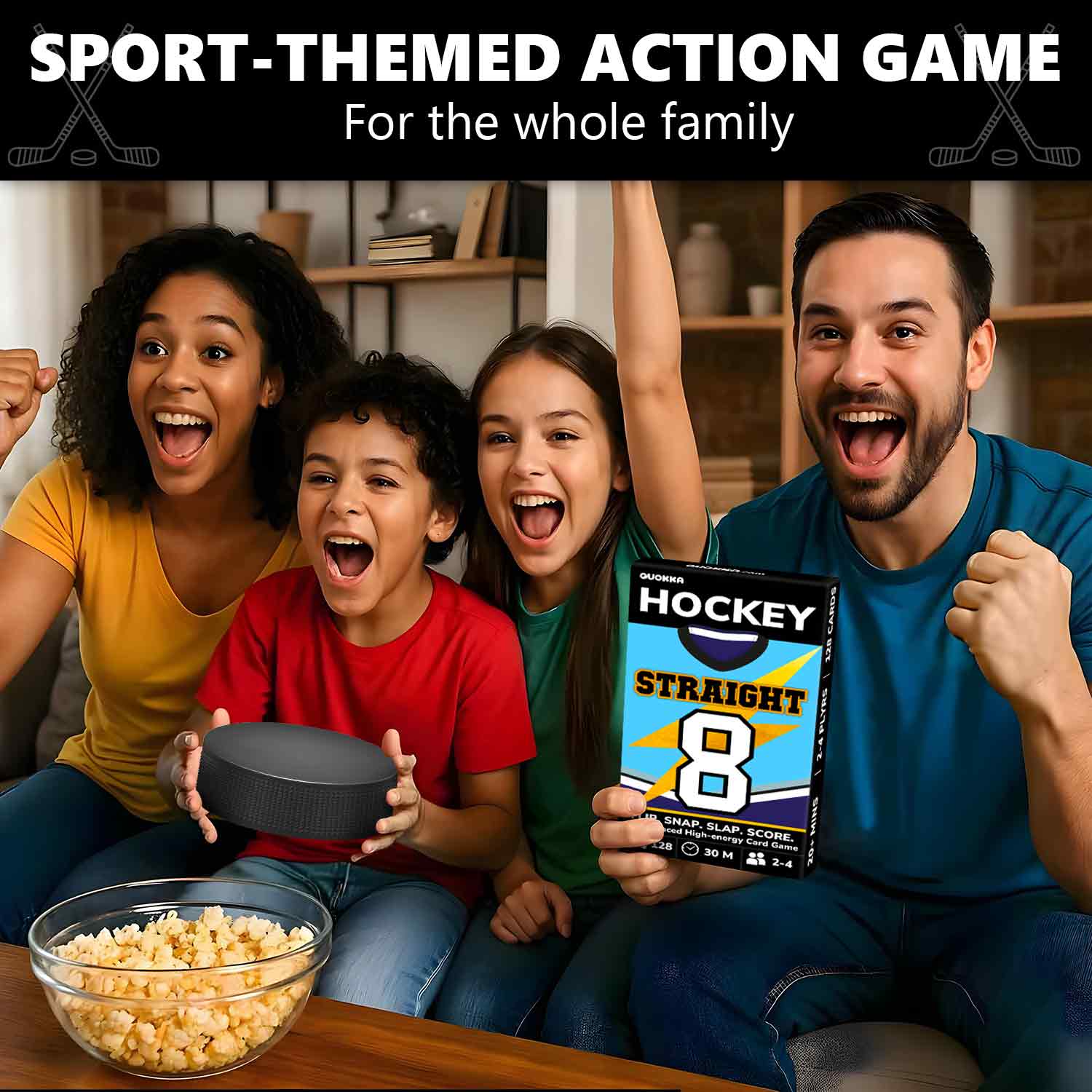 Fast-Paced Hockey Card Game for Kids & Adults