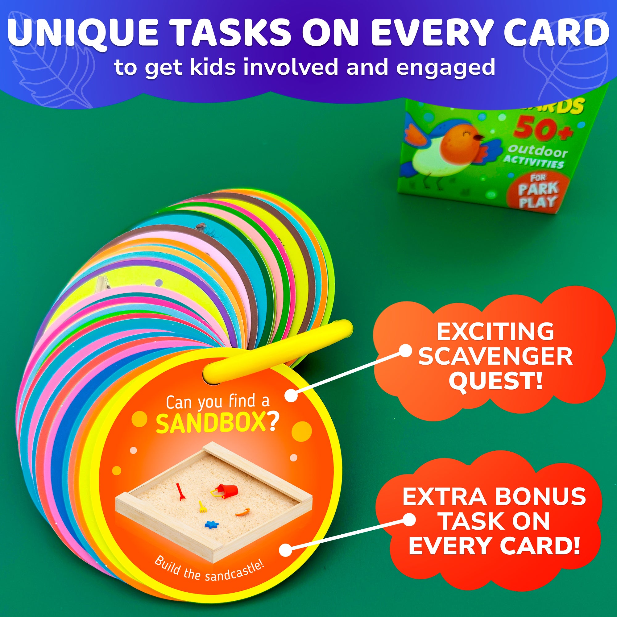 QUOKKA Scavenger Hunt Game for Kids - 50 Cards Activities Outdoor