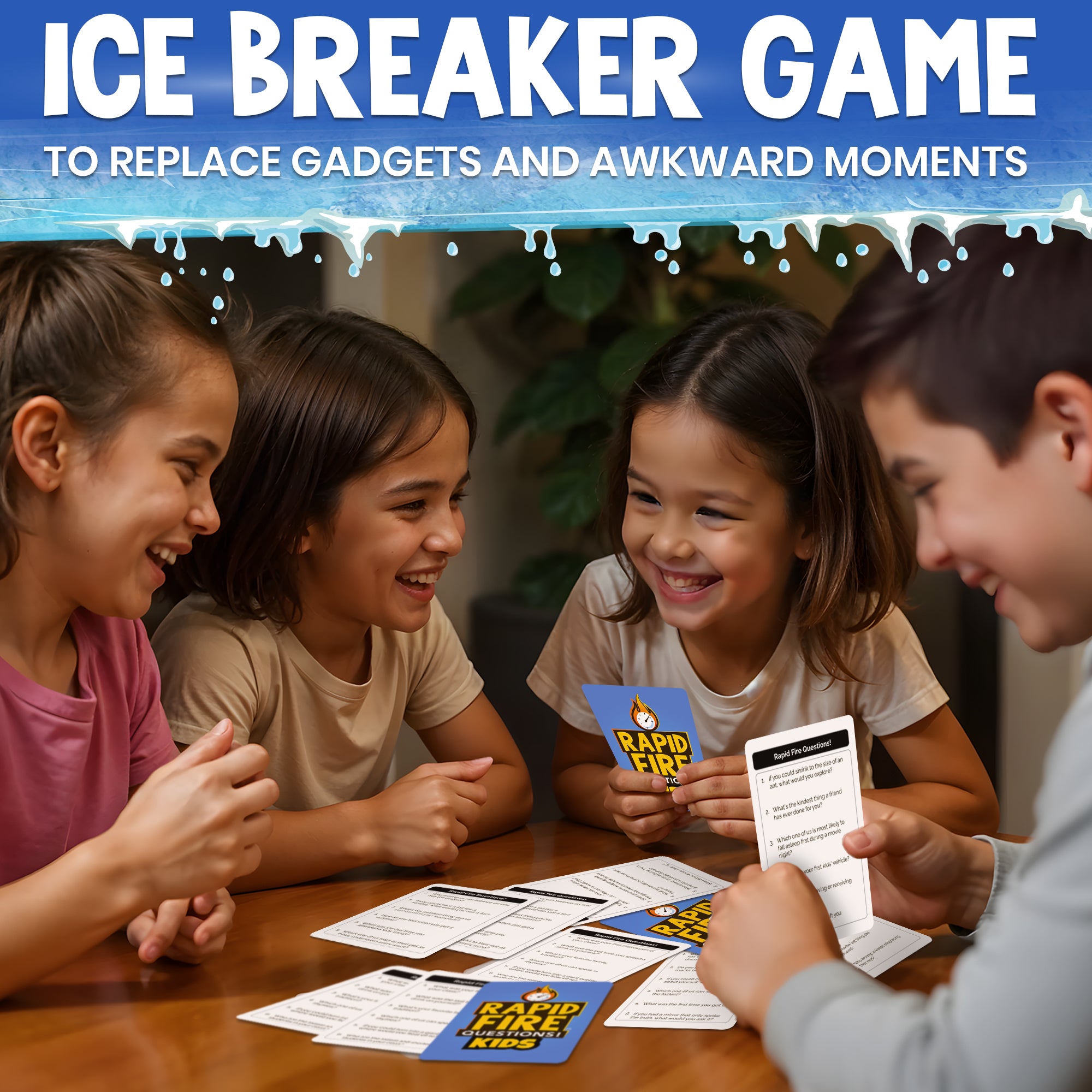 Rapid Fire Conversation Cards Game for Kids I 95 Cards
