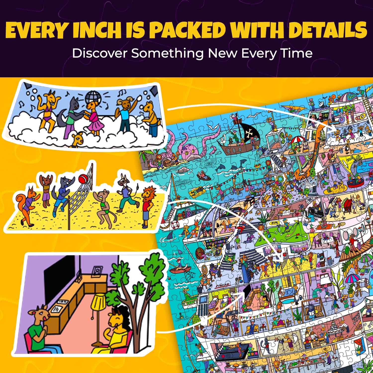 Bundle Set 1000 Piece Puzzle for Adults with Extra Fun Challenges