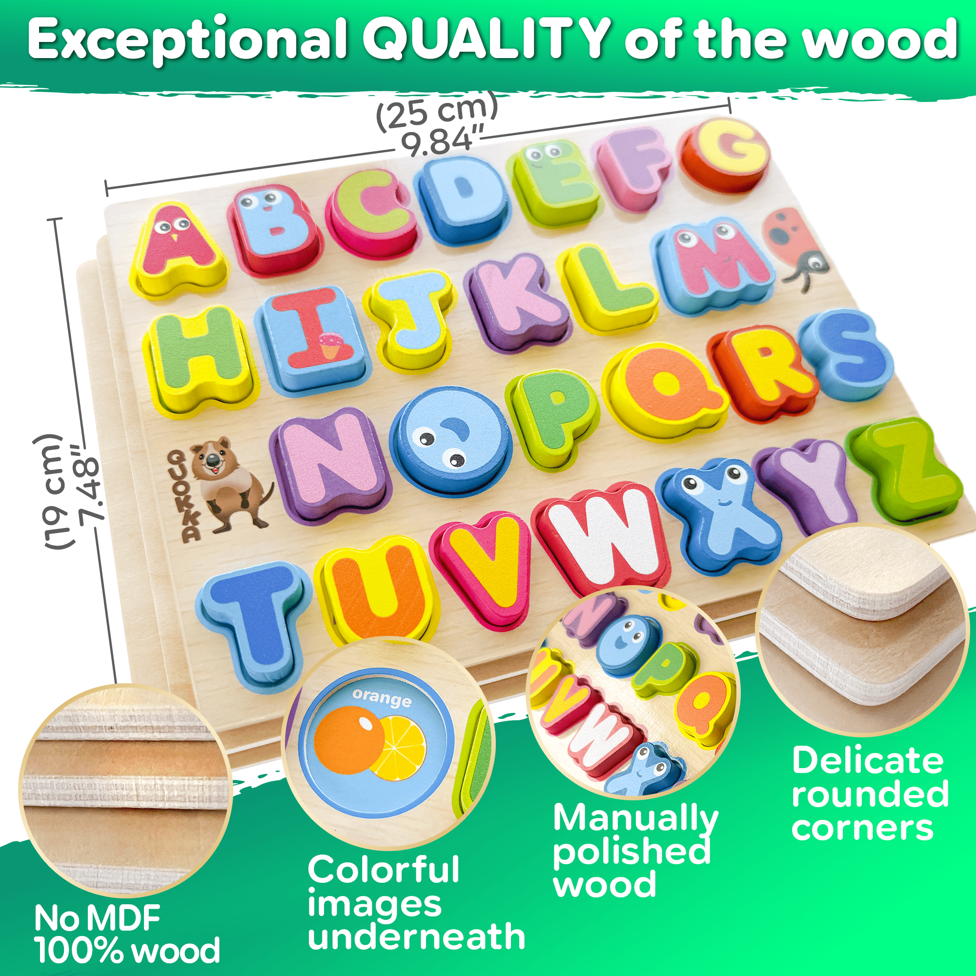 Wooden Puzzles for Toddlers Alphabet