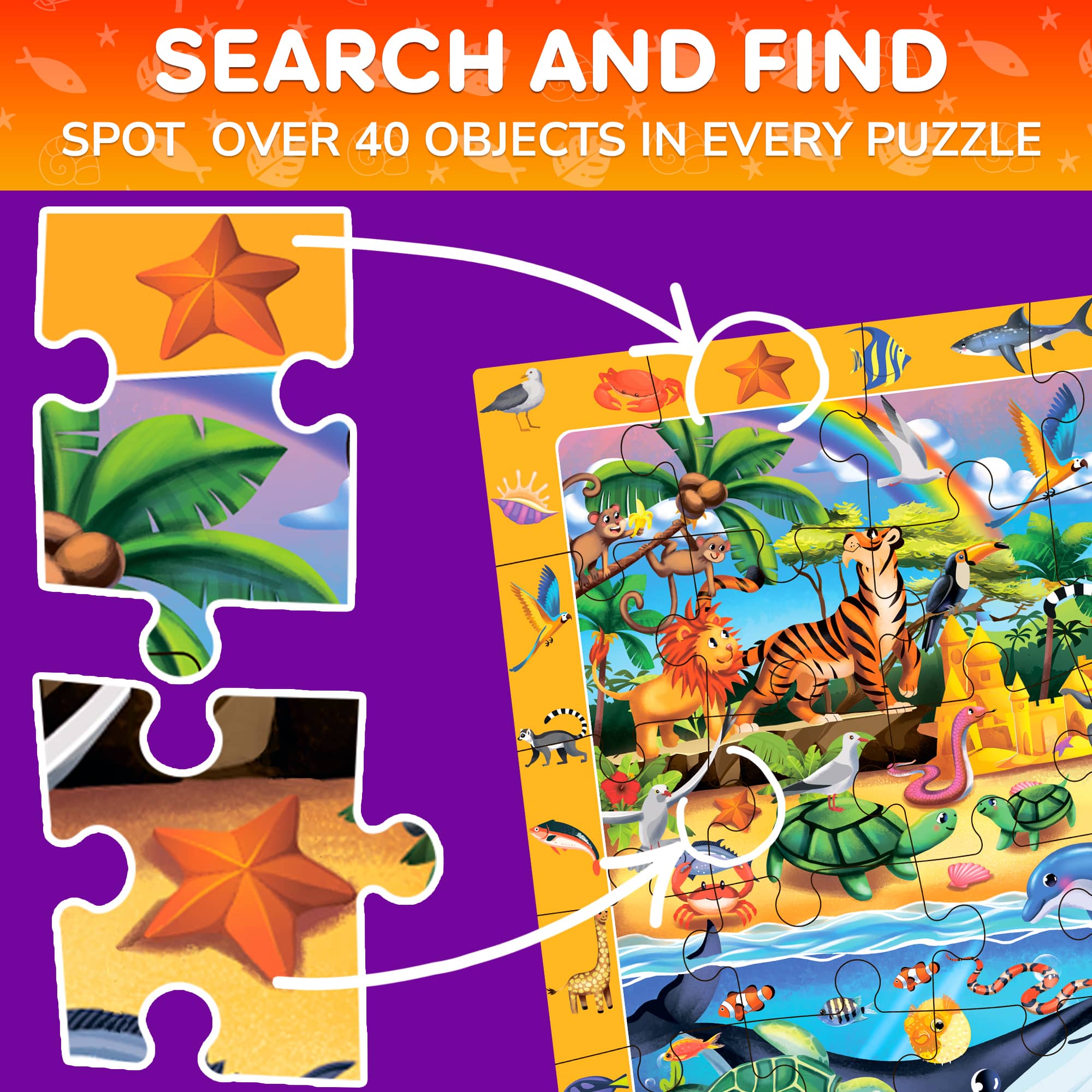 Search and Find Educational Jigsaw