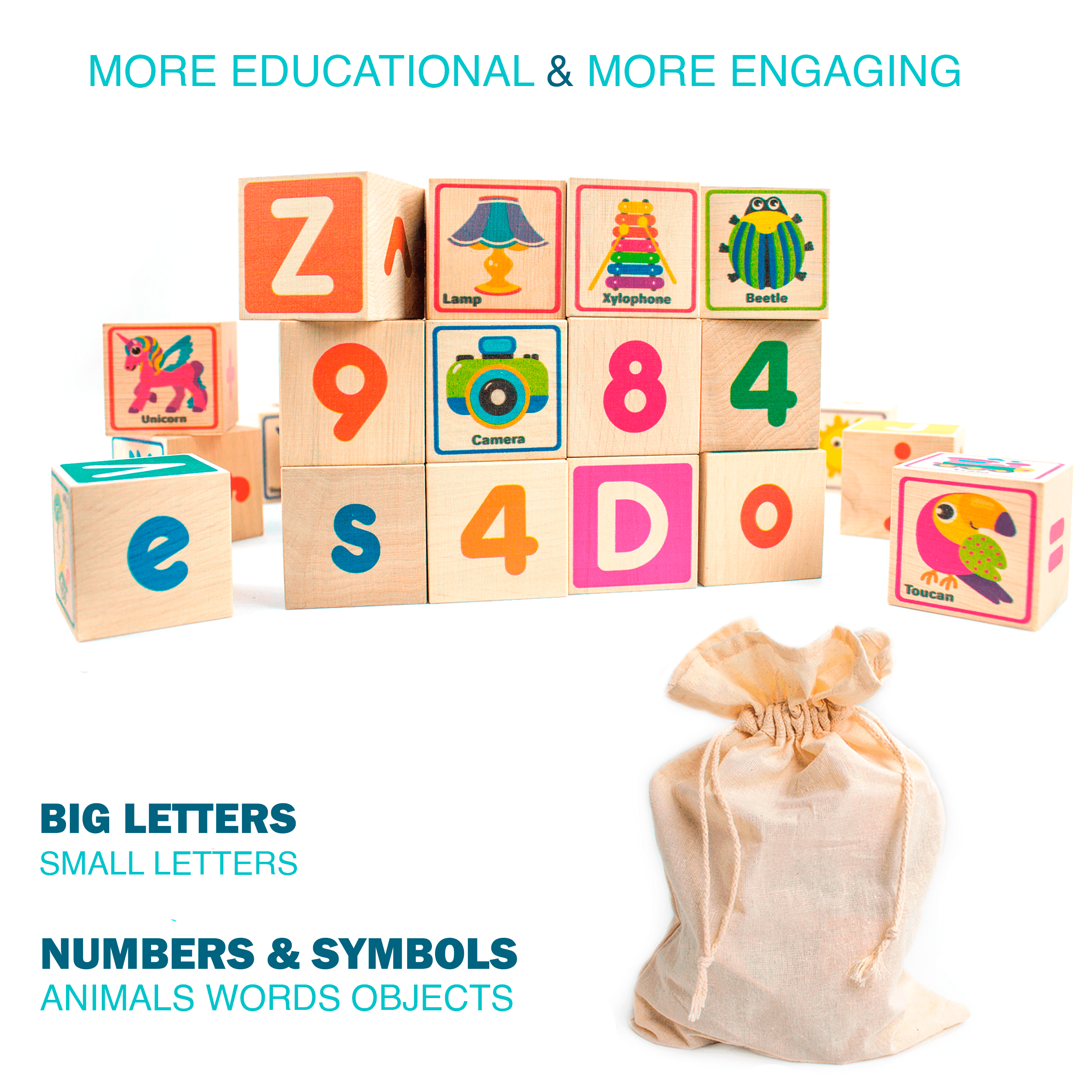 ABC Numbers Preschool Block Puzzles