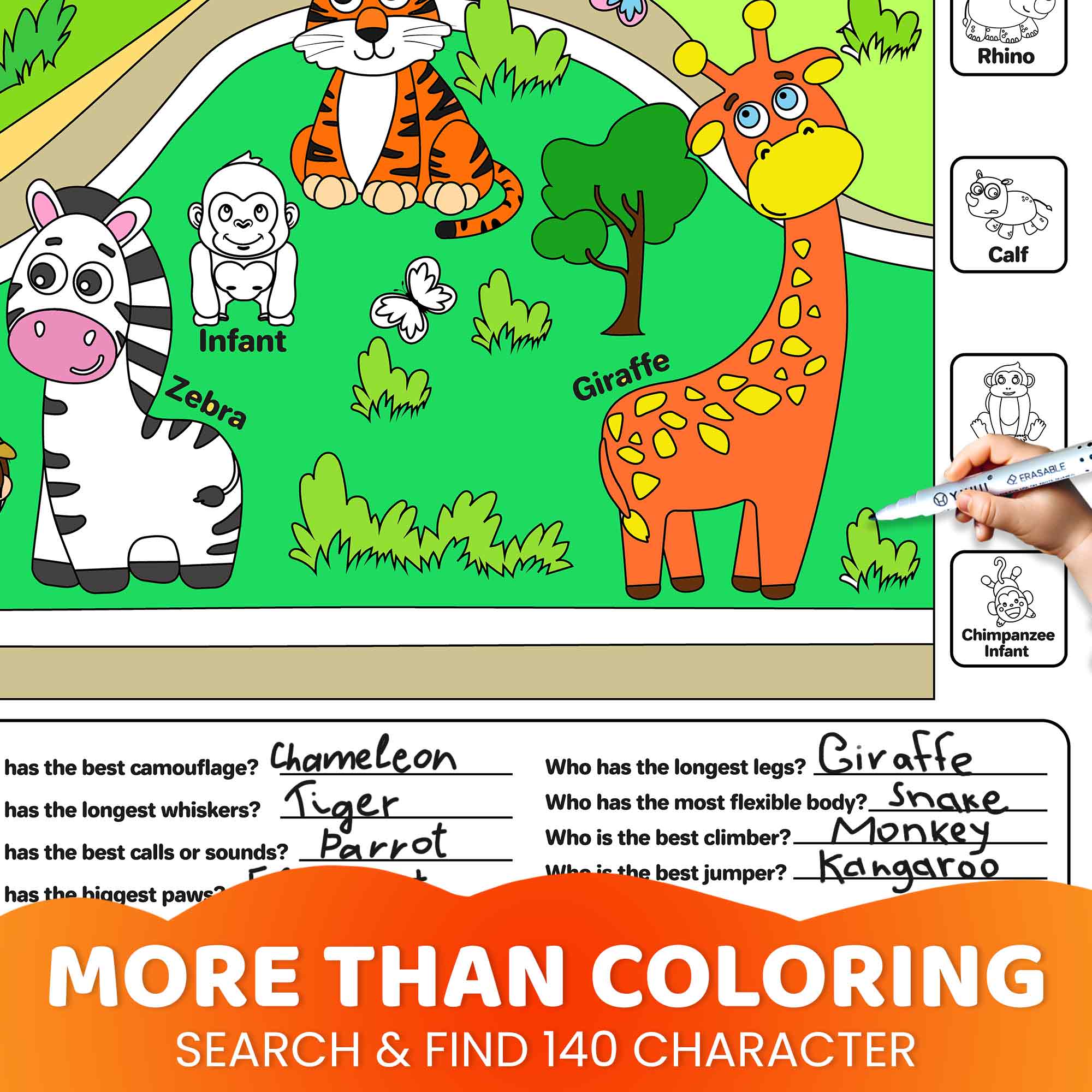 Coloring Sheets with Educational Tasks