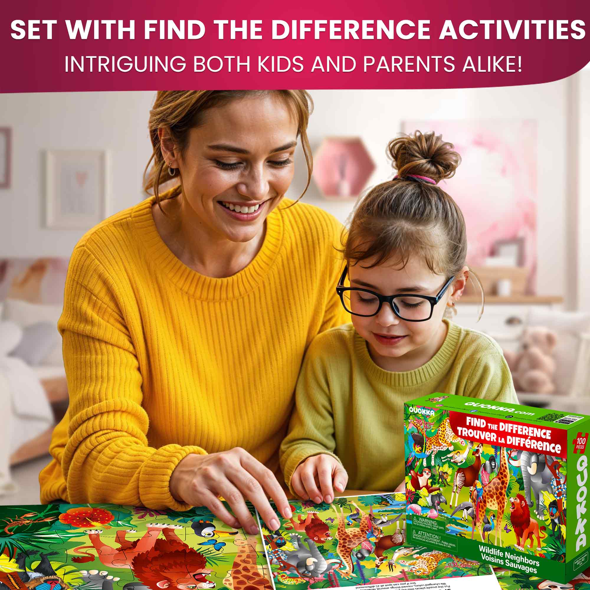 3 Set Cardboard Puzzles