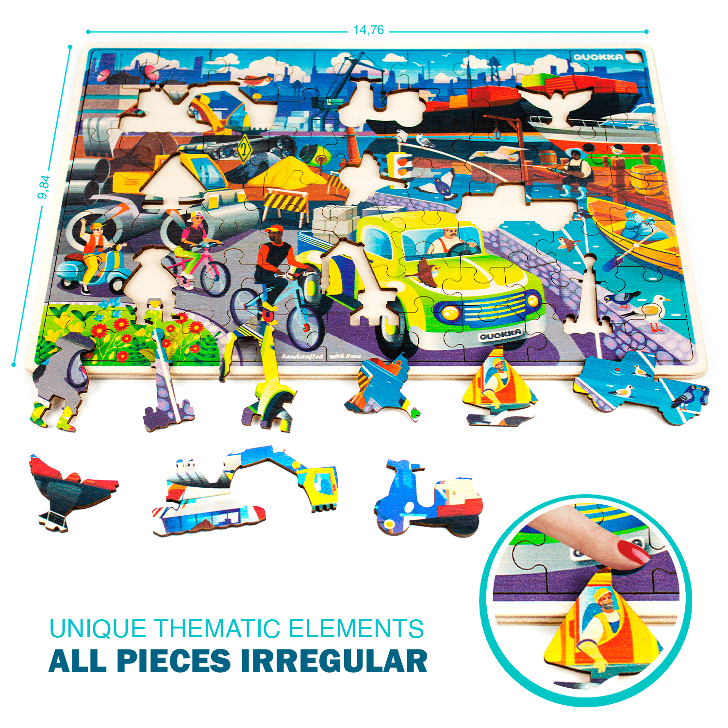 60 Piece Set of 4 Jigsaw Puzzles | Birds & Wild Animas