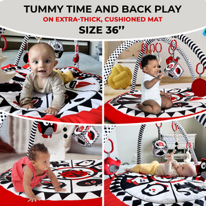QUOKKA High Contrast Baby Kick and Round Play Mat