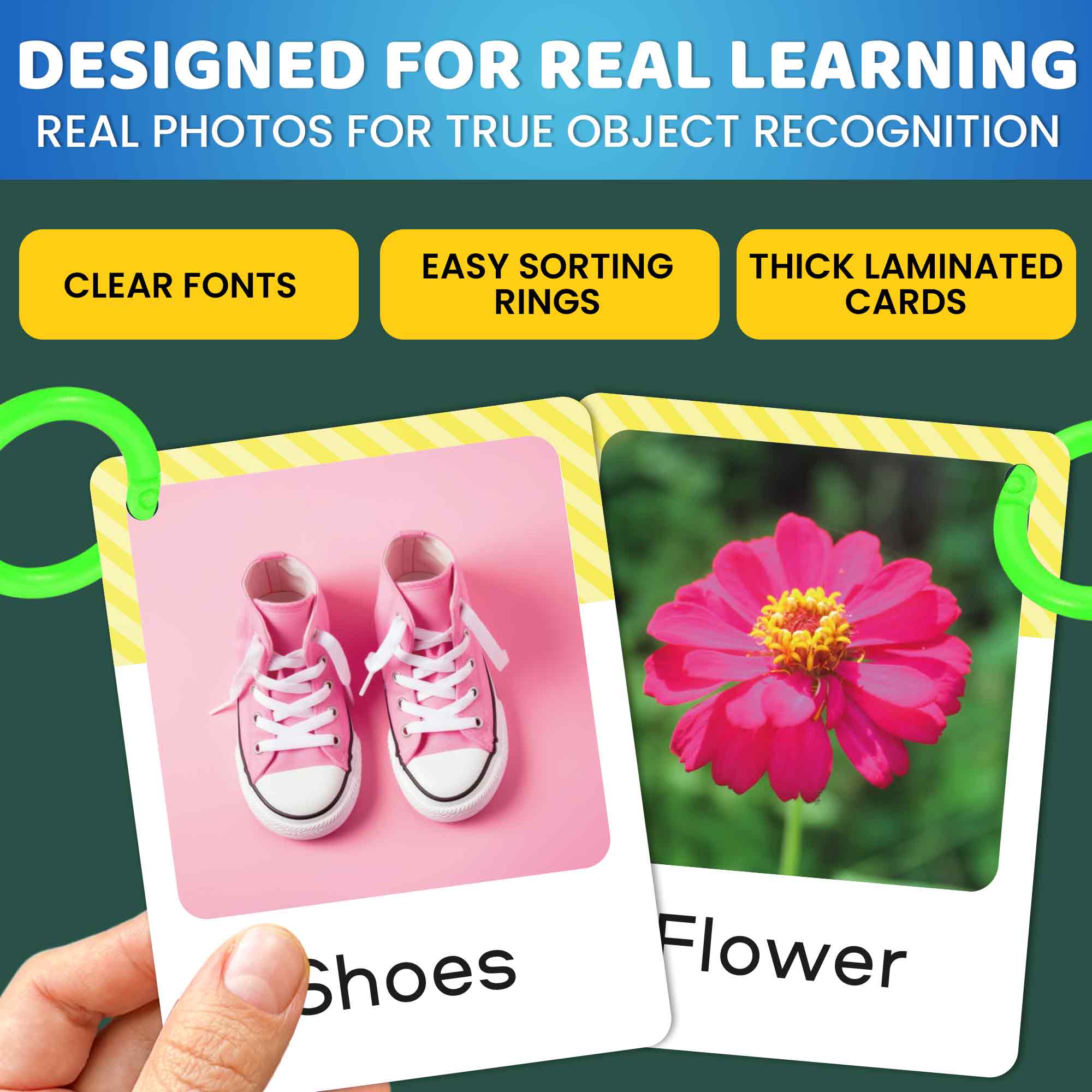 225 Flash Cards for Toddlers 1-3 | Alphabet & First Words