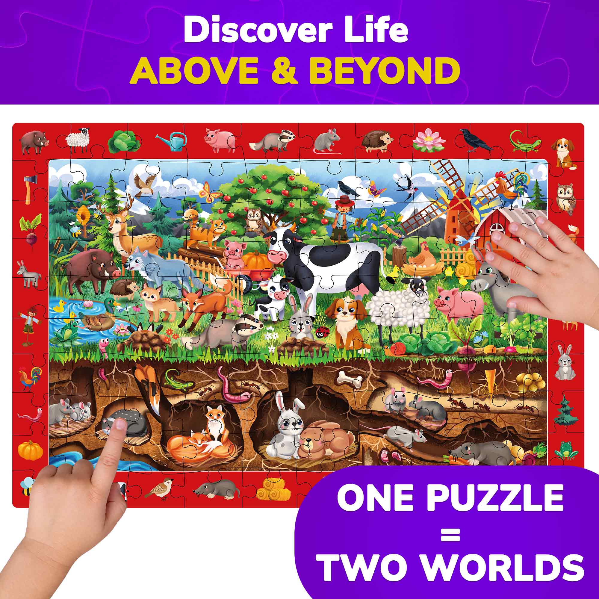 100 Piece Search & Find Puzzles for Kids City and Animals
