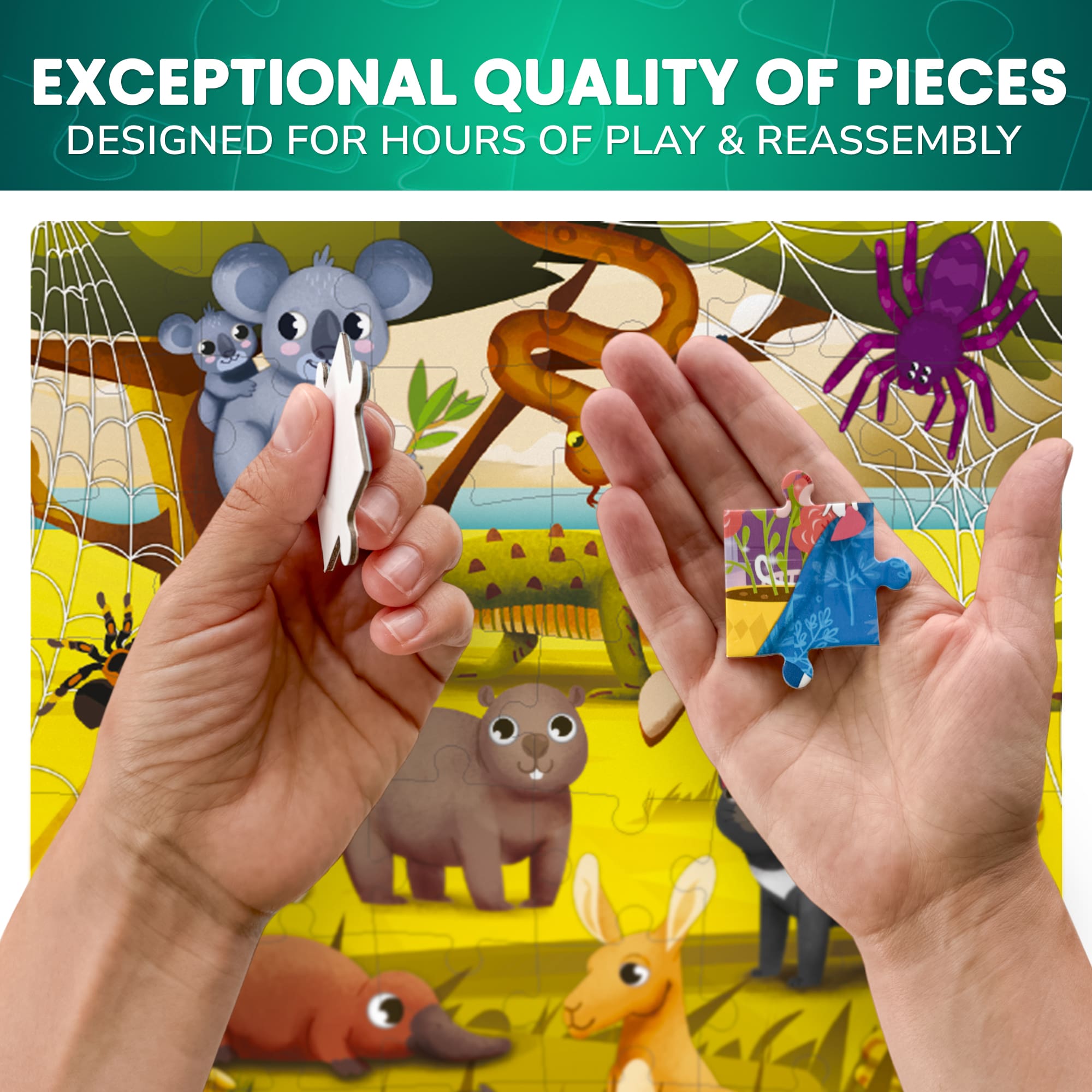 Bundle Set of 8 Puzzles for Kids | Mermaids, Birds