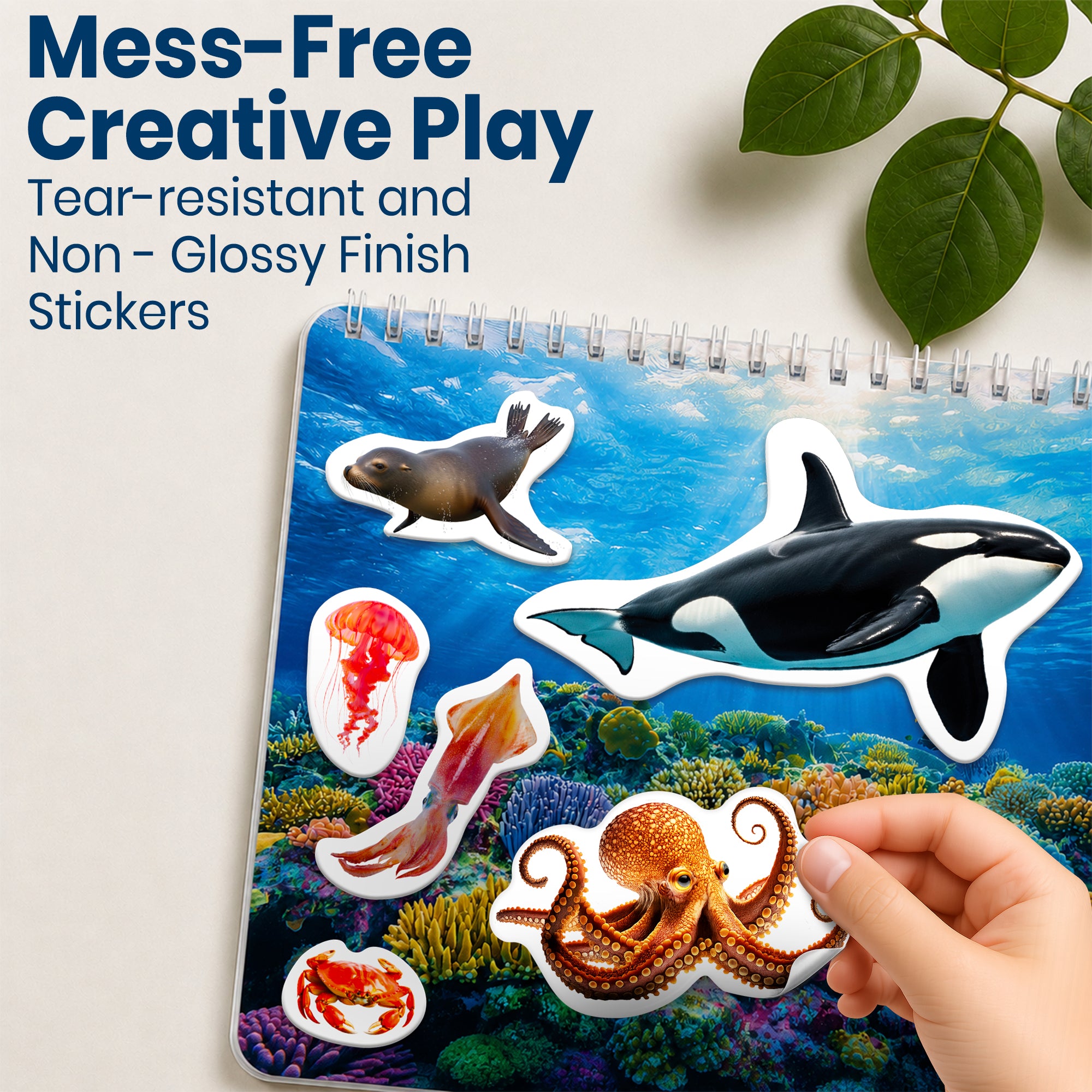 Sticker Book for Kids Wild Animals - Draw & Stick Creative Workbook