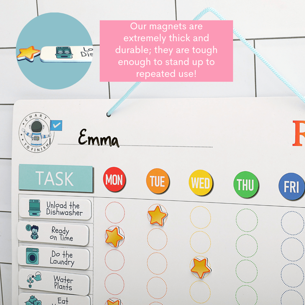 Magnetic Behavior Chore Chart for Kids at Home