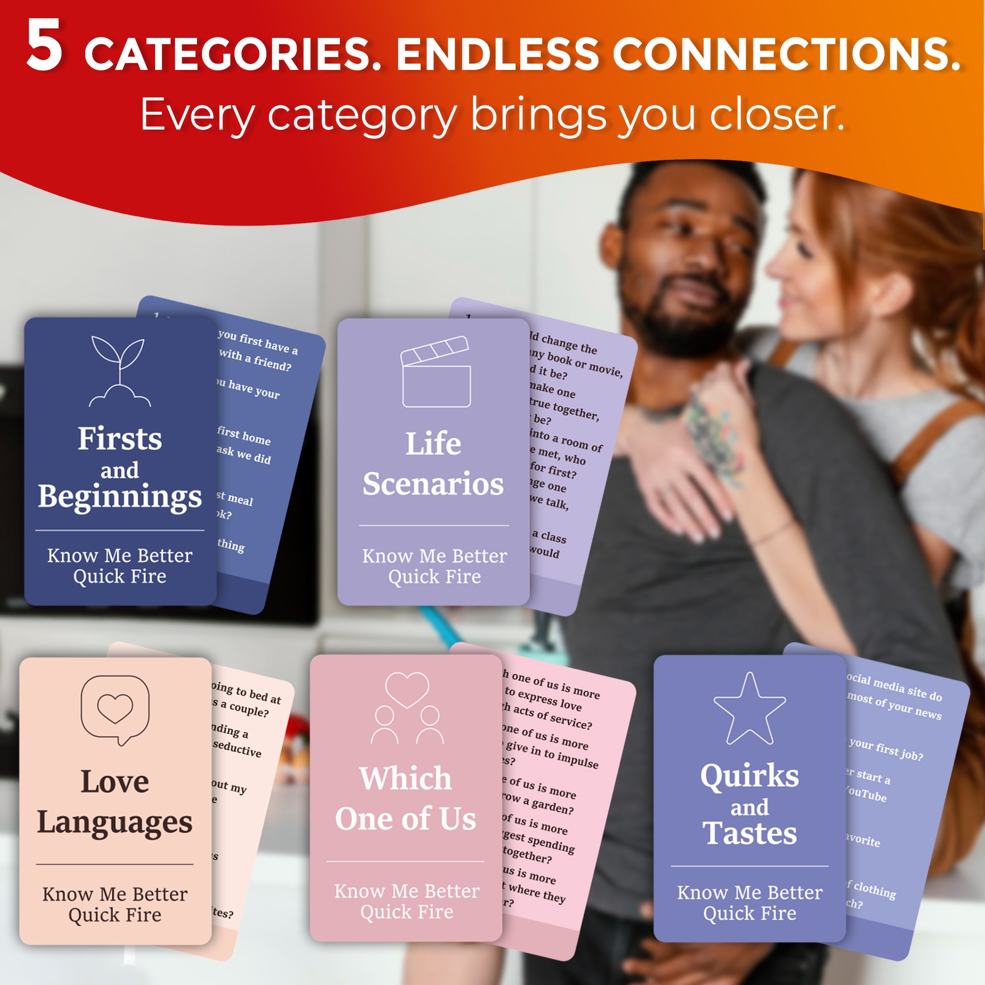 Couples Card Game Quick Fire – Date Night Conversation Starter