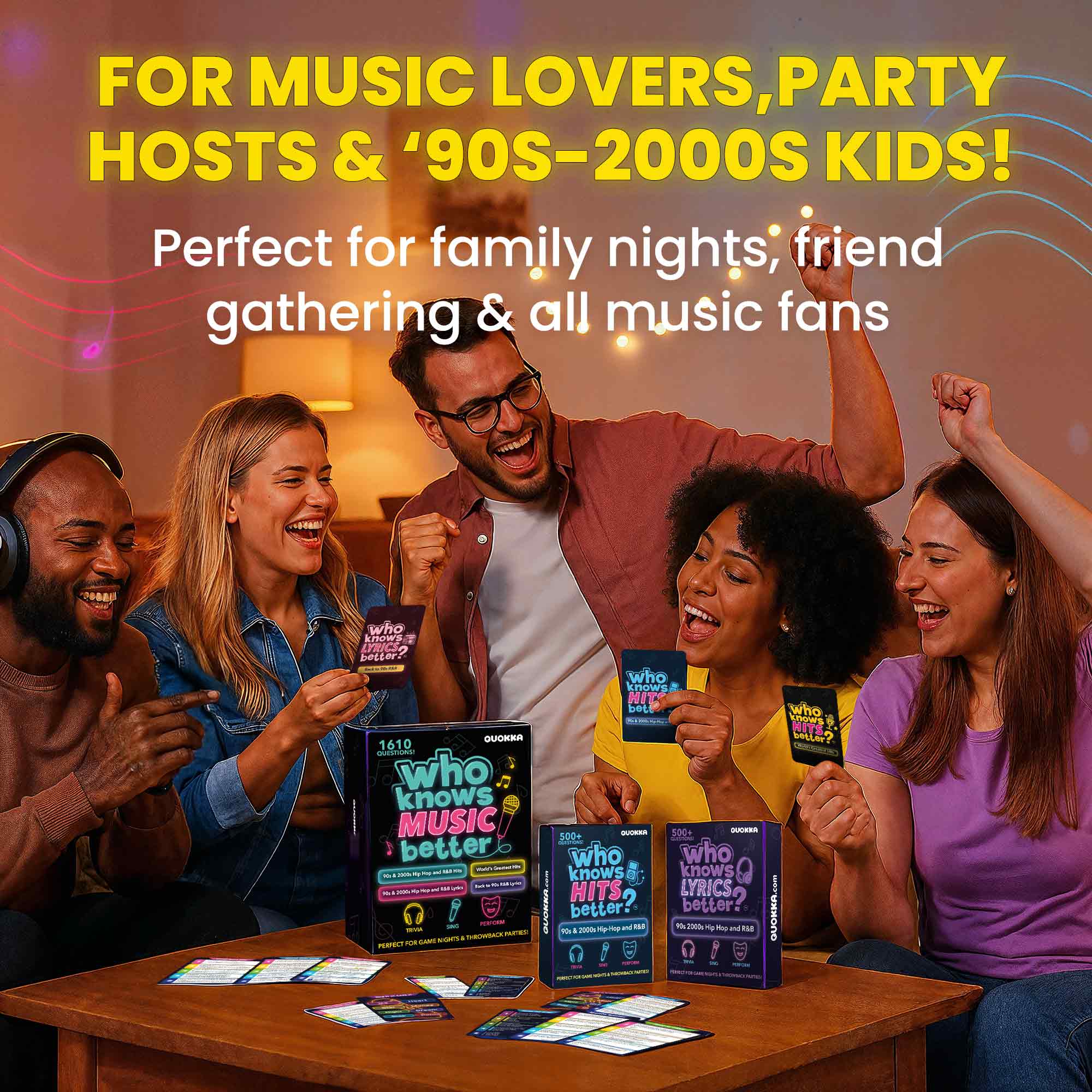 4 Pack Trivia Card Game Who Knows Music Better?