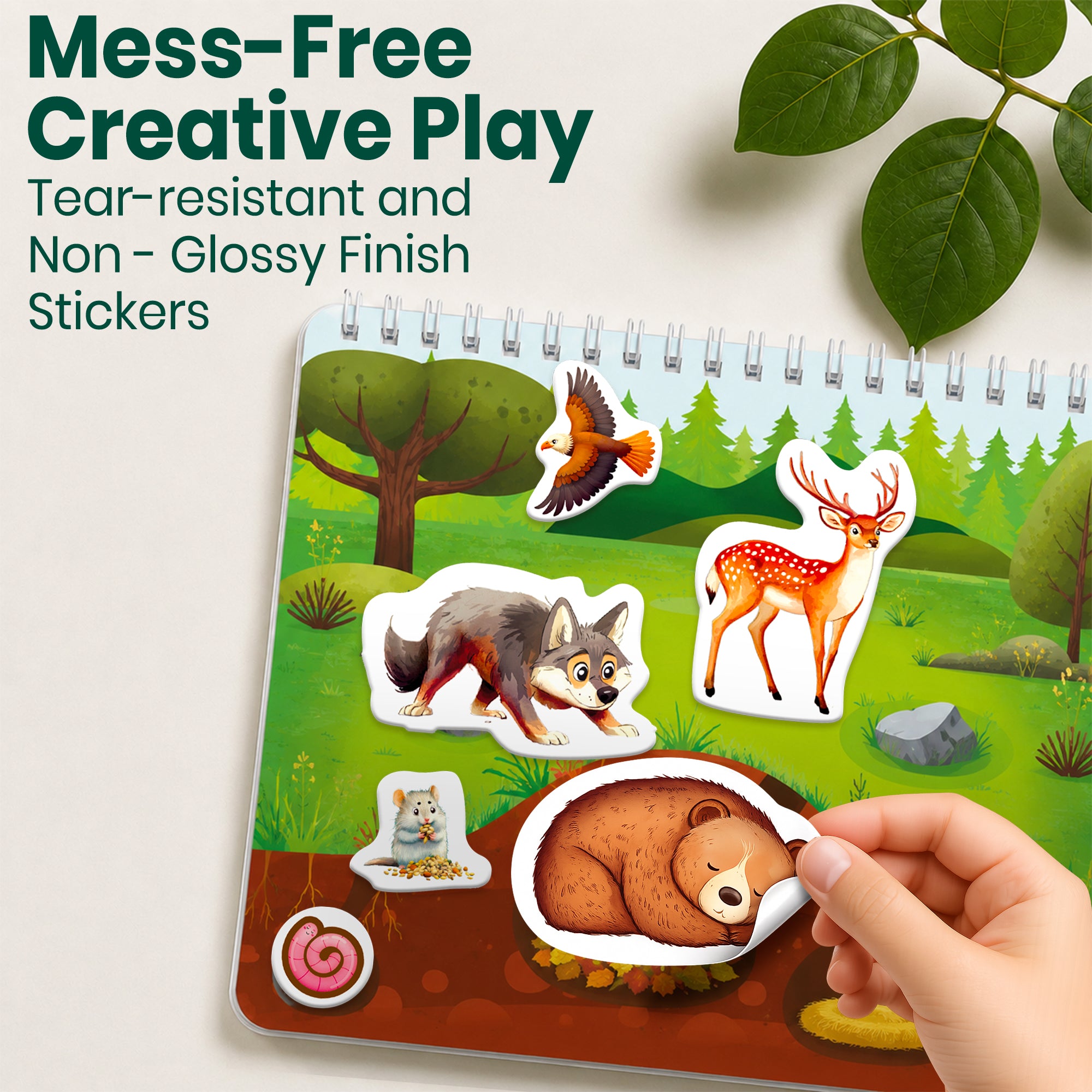 Sticker Book for Kids Farm & Forest - Draw & Stick Creative Workbook