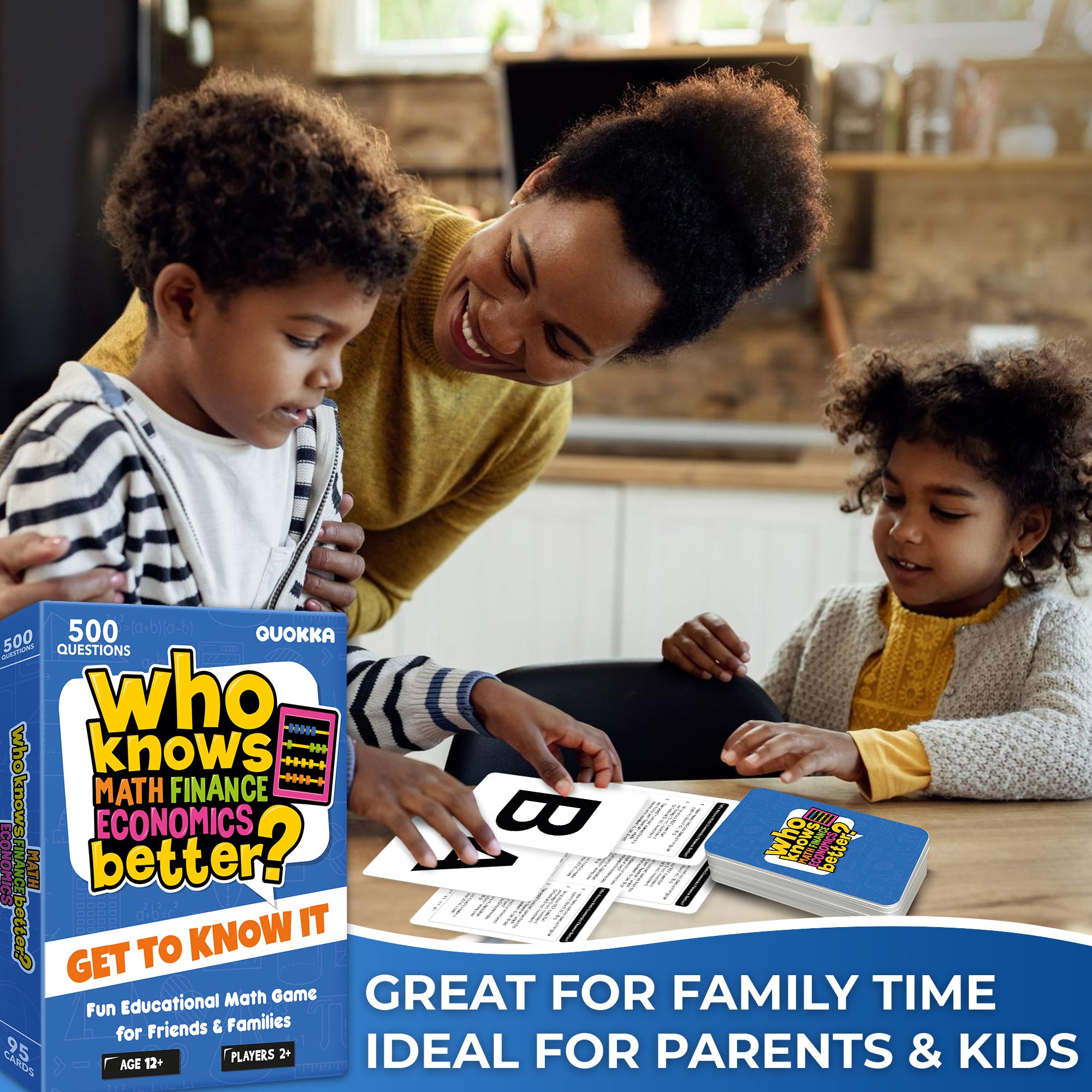 Trivia Card Game Who Knows Math Better? Educational Game