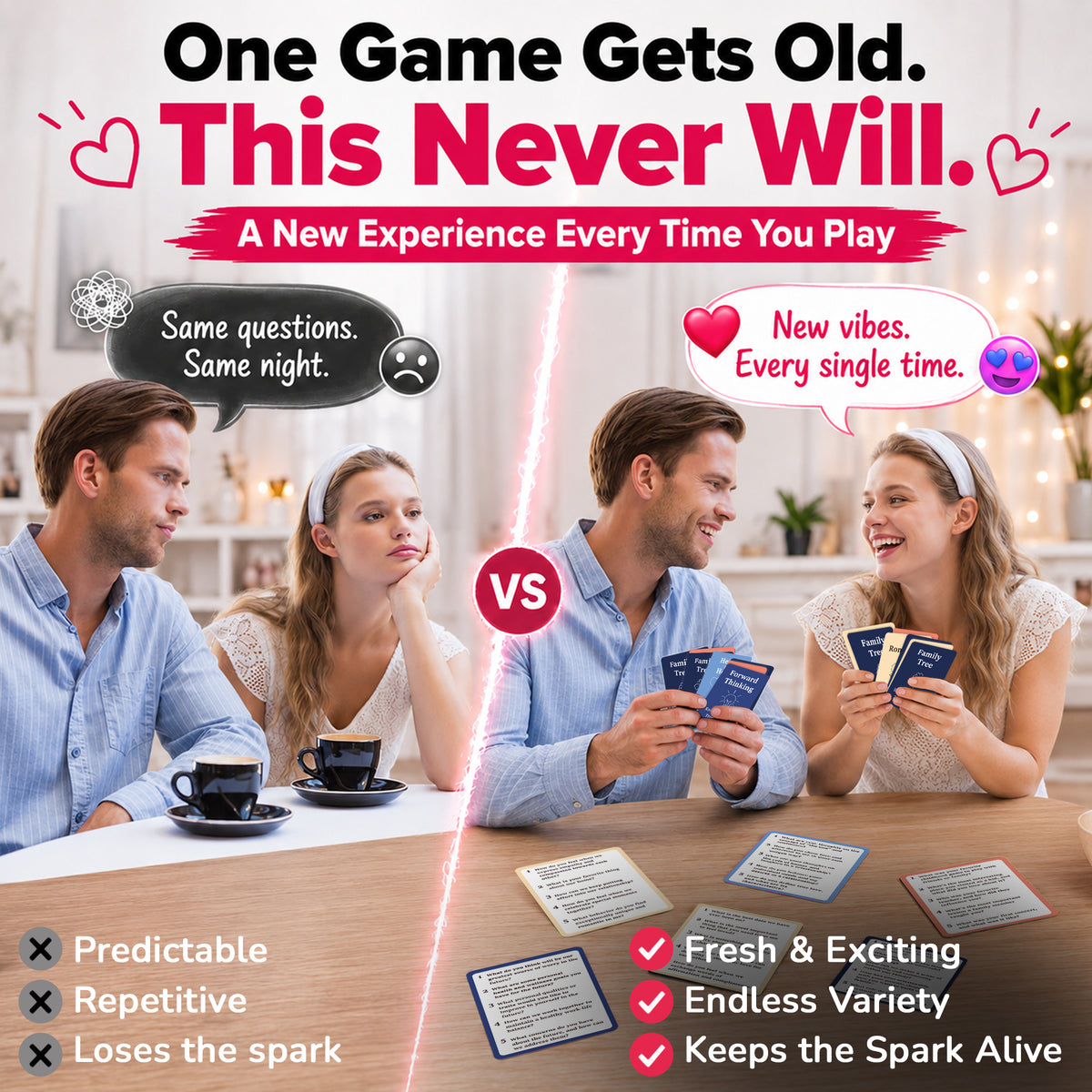 4 Set Card Game for Couples - Know Me Better